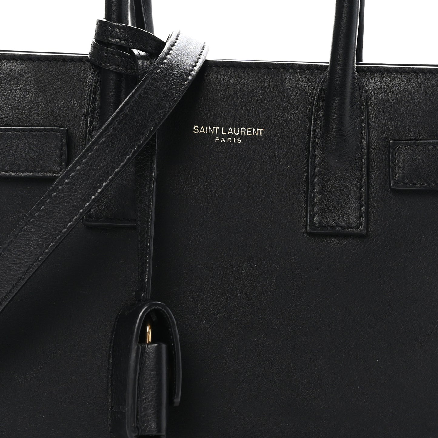 Grained Calfskin Nano Sac De Jour Black