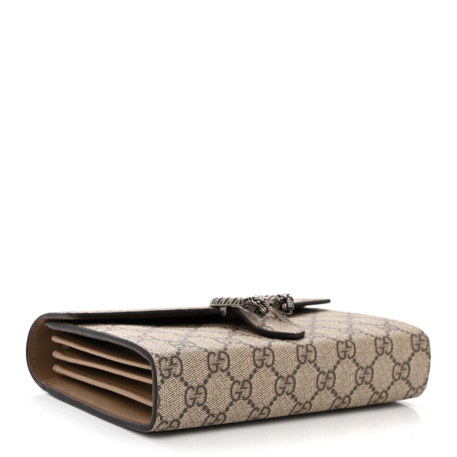 Gucci GG Supreme Monogram Mini Dionysus Chain Wallet Beige Taupe 4 of 12