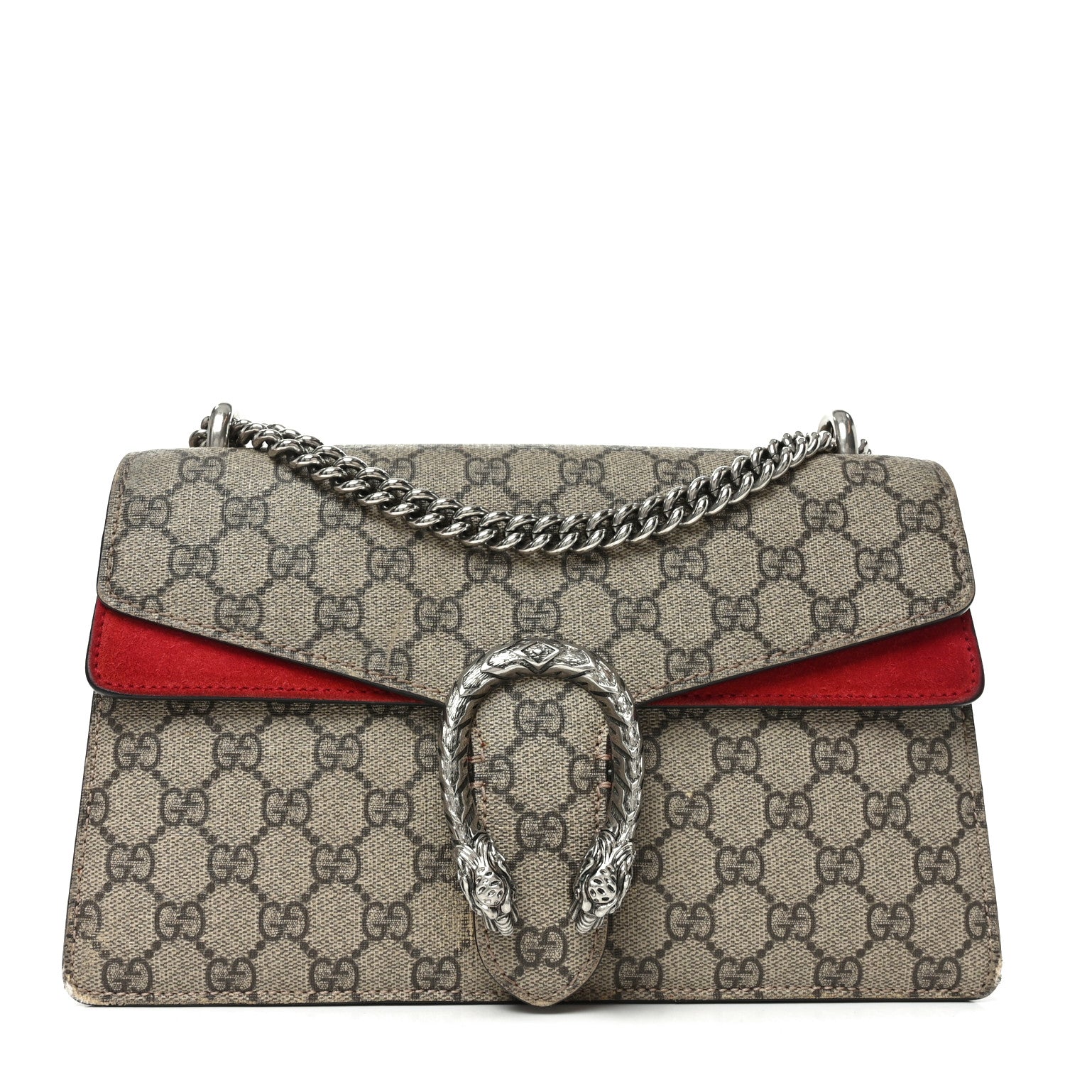 Gucci GG Supreme Monogram Small Dionysus Shoulder Bag Red 1887304