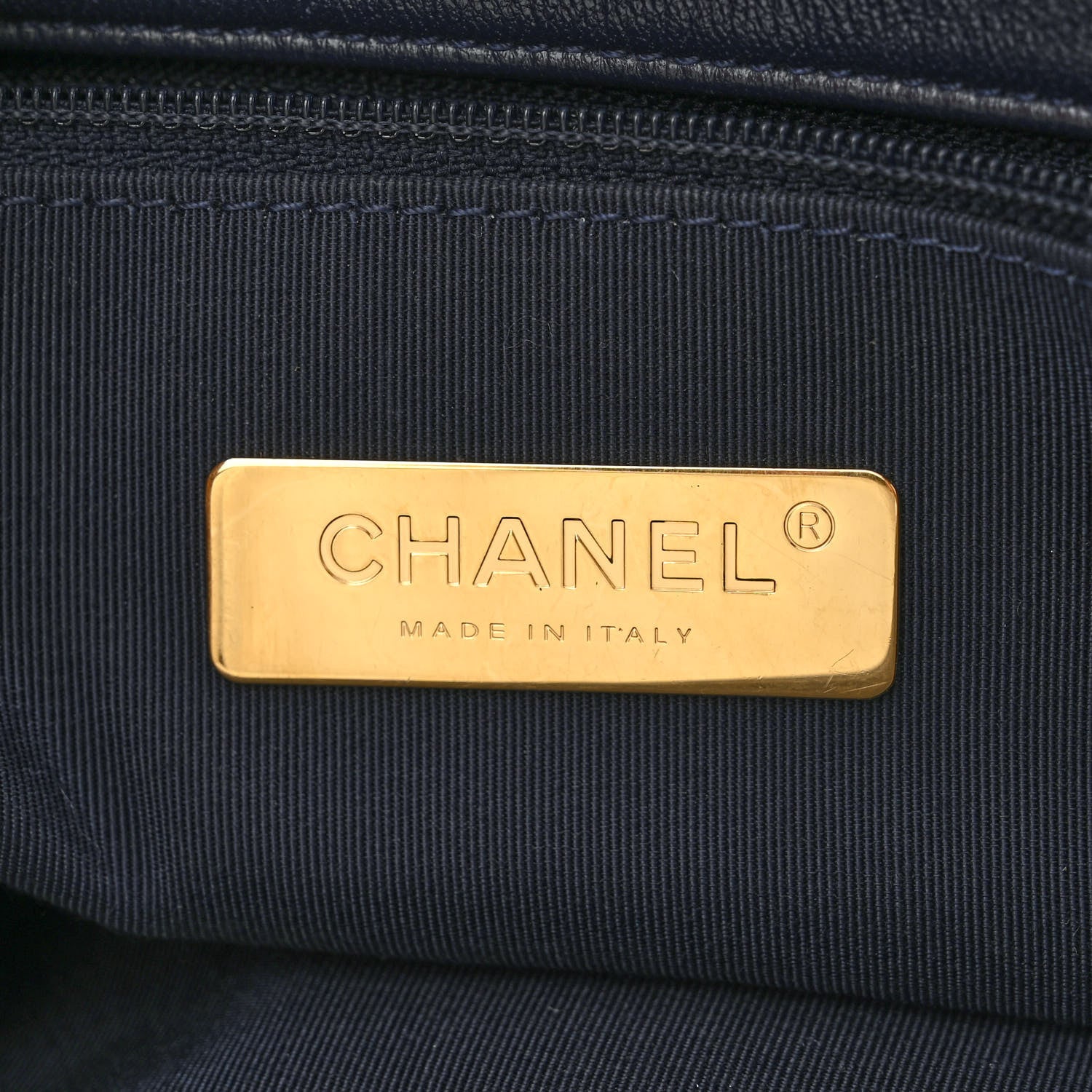 Chanel Lambskin Quilted Large Chanel 19 Flap Navy Blue 6 of 10