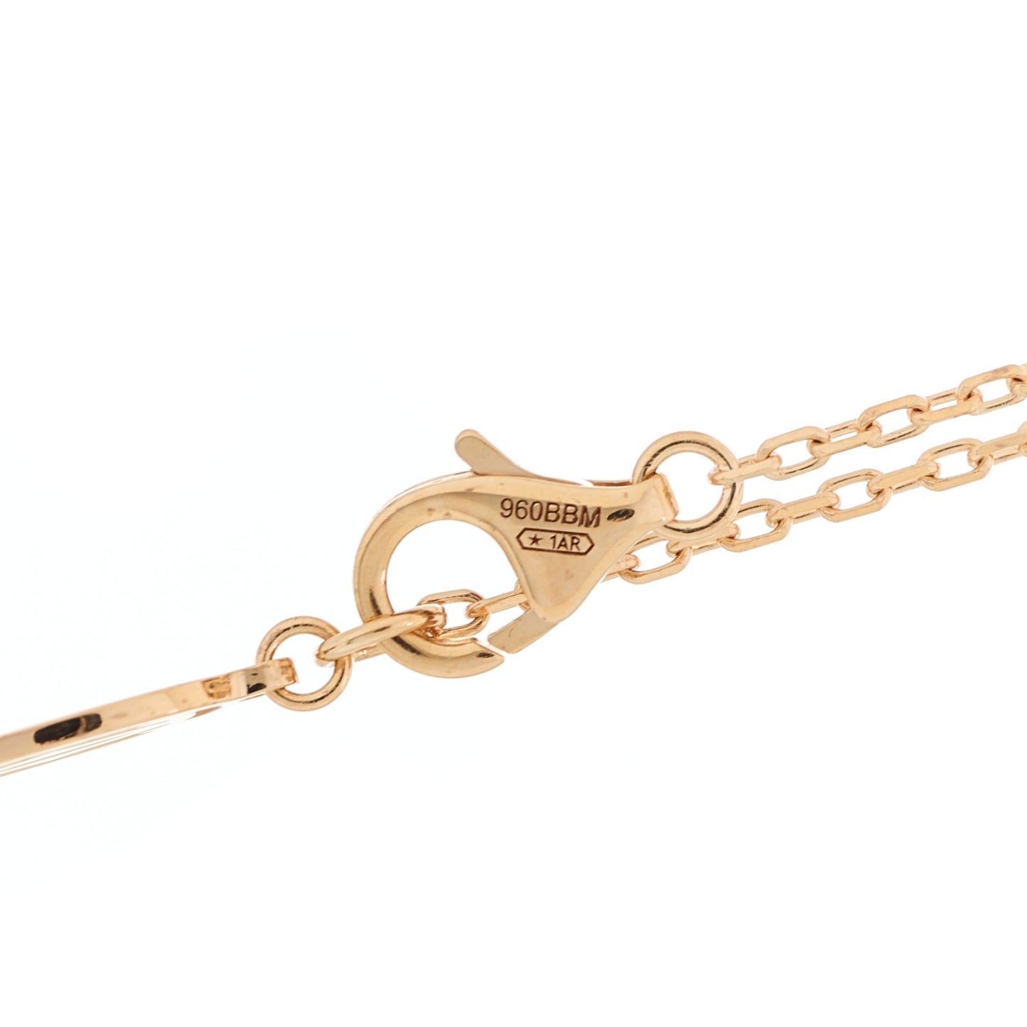 18K Pink Gold Diamond LM D'Amour Pendant Necklace