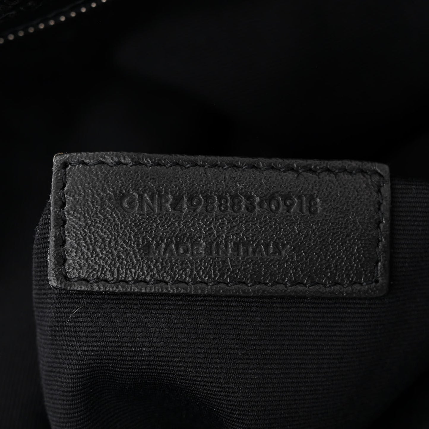 Crinkled Calfskin Matelasse Monogram Large Niki Chain Satchel Black
