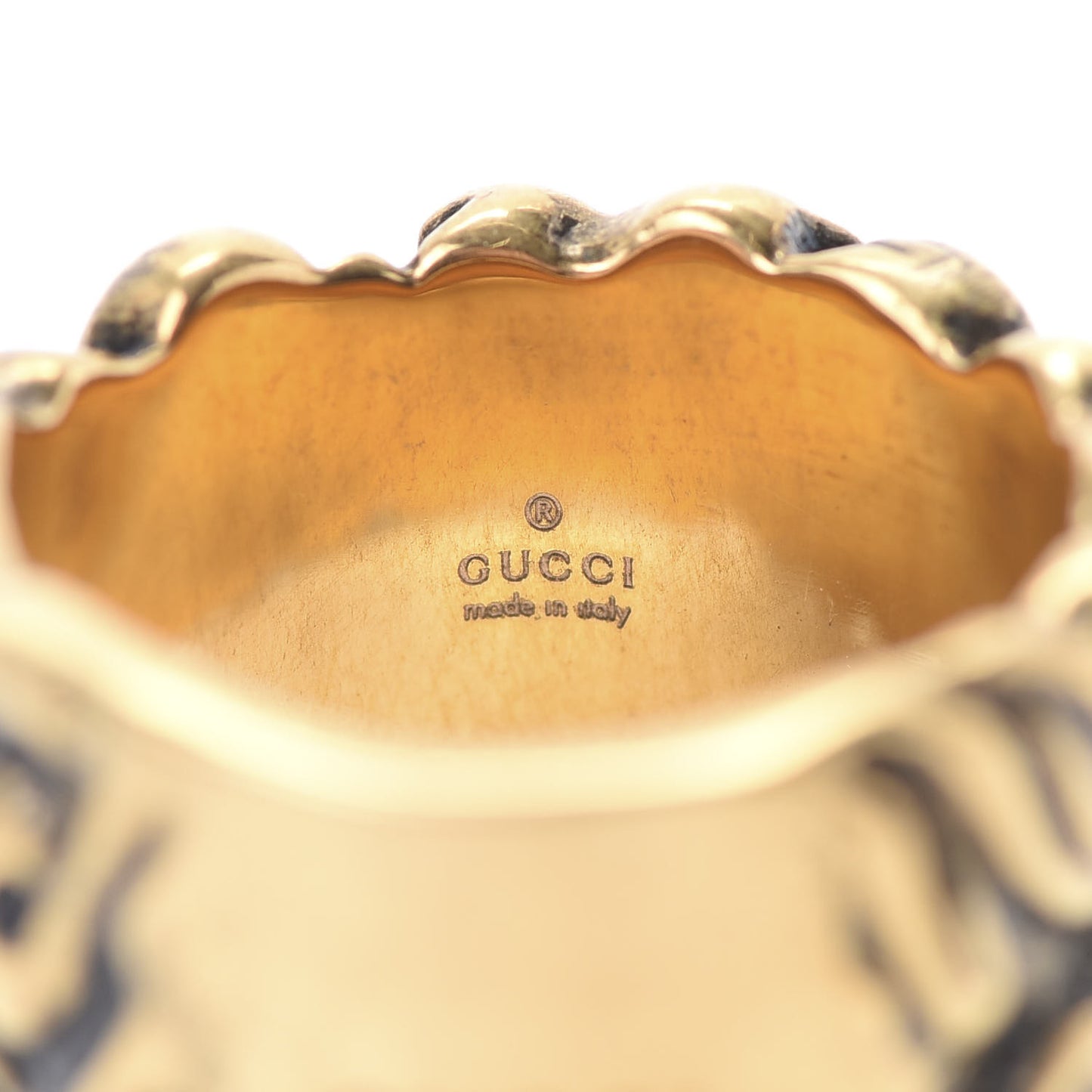 Metal Lion Mane Ring 7.5 Aged Gold