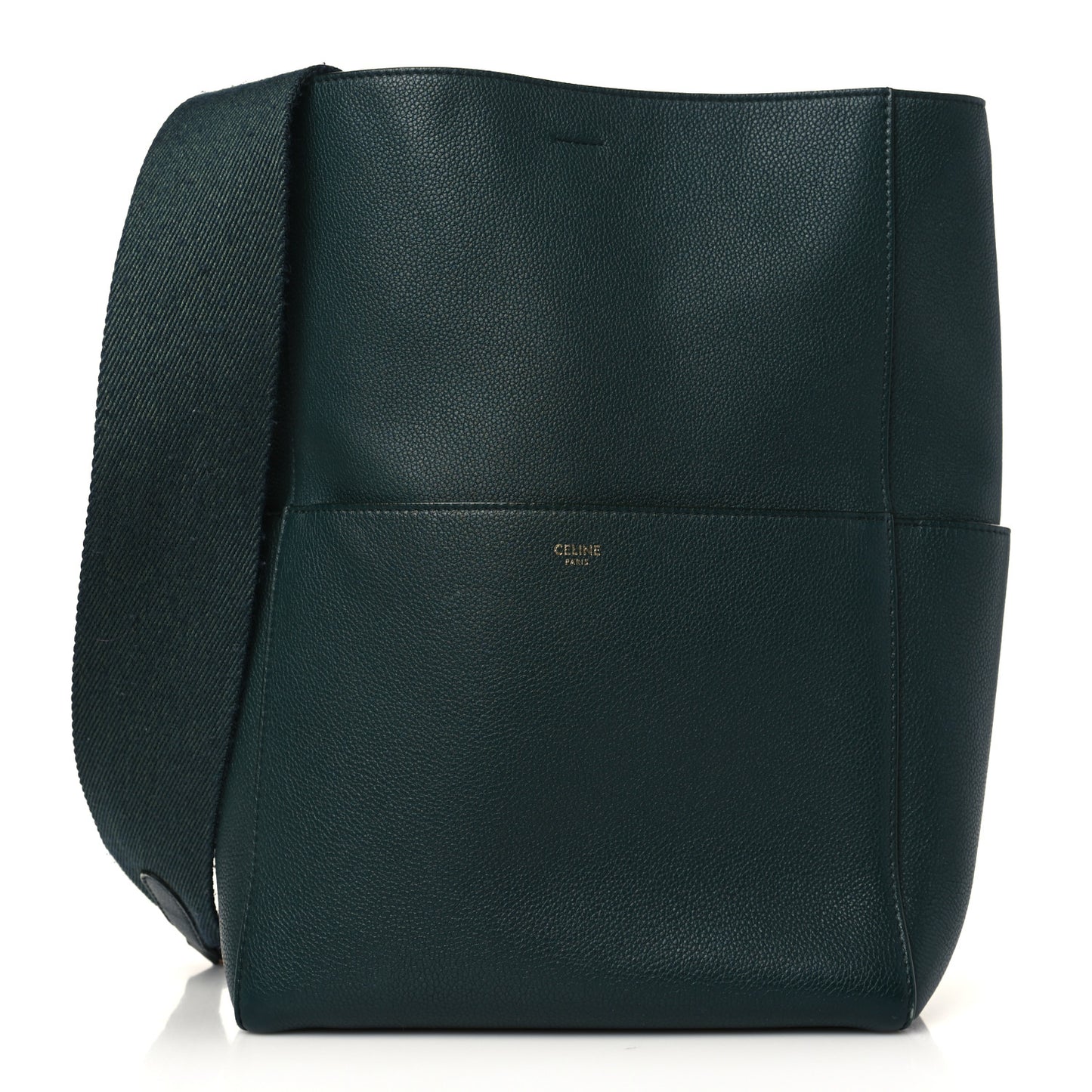 Soft Grained Calfskin Sangle Bucket Bag Amazone