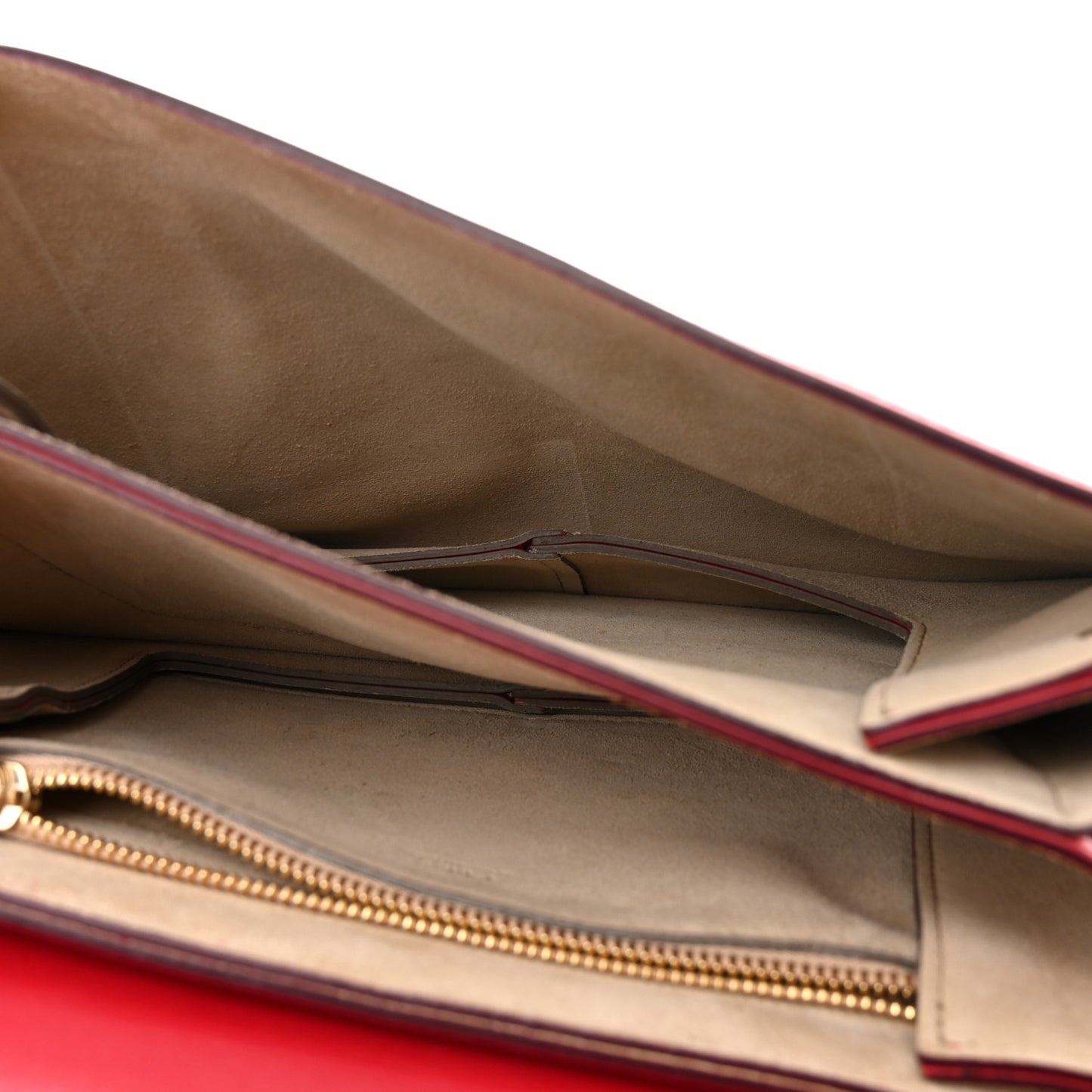 Calfskin Suede Medium Faye Shoulder Bag Red