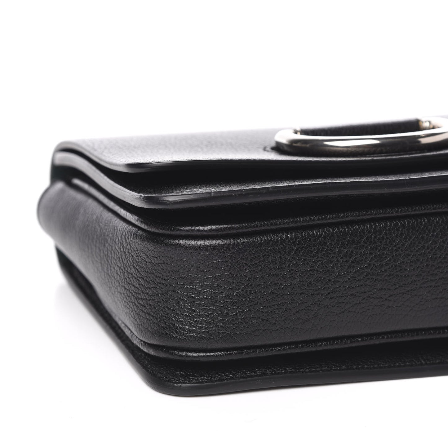 Goatskin Small D-Ring Bag Black