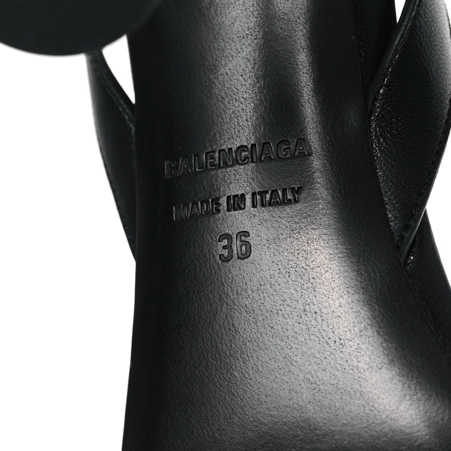Balenciaga Calfskin Logo Afterhour 90mm Sandal 36 Black 6 of 10
