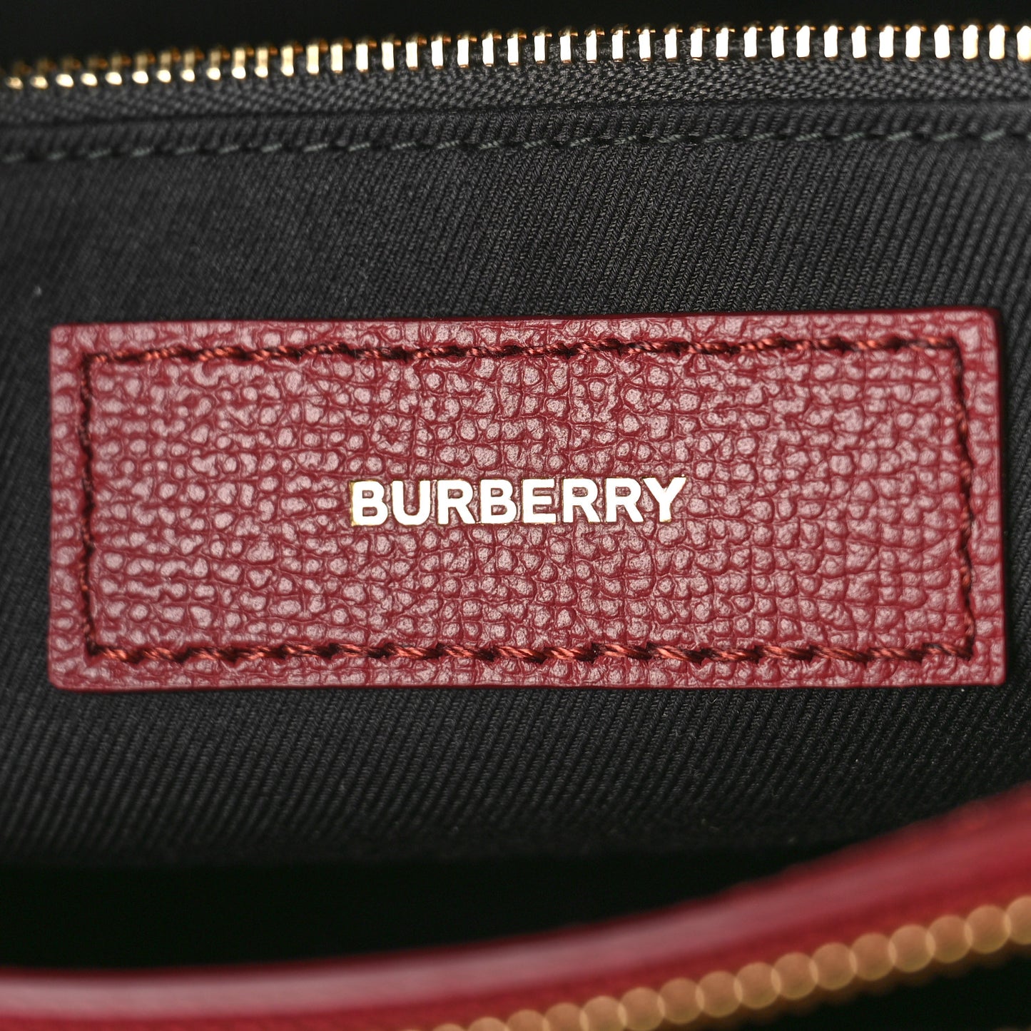 Derby Calfskin House Check Medium Banner Tote Crimson