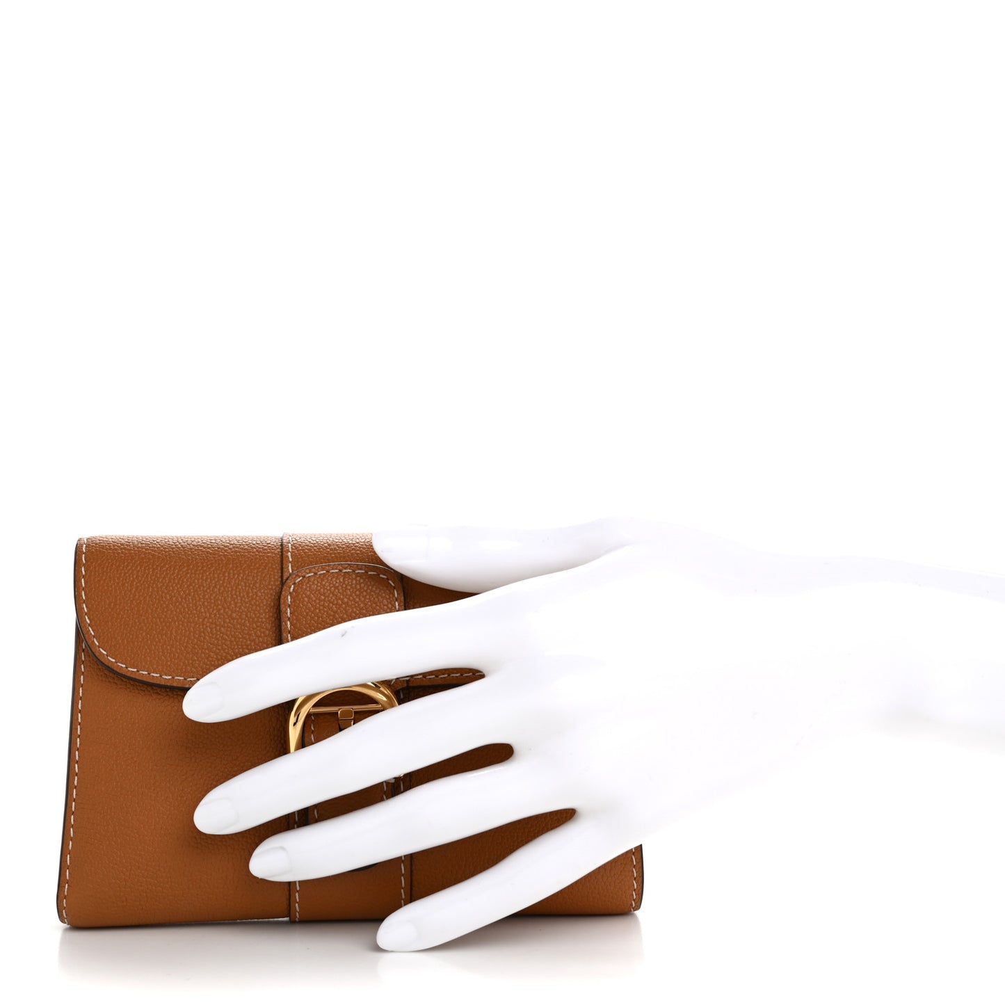Grained Rodeo Calfskin Brillant Compact Wallet Vegetal