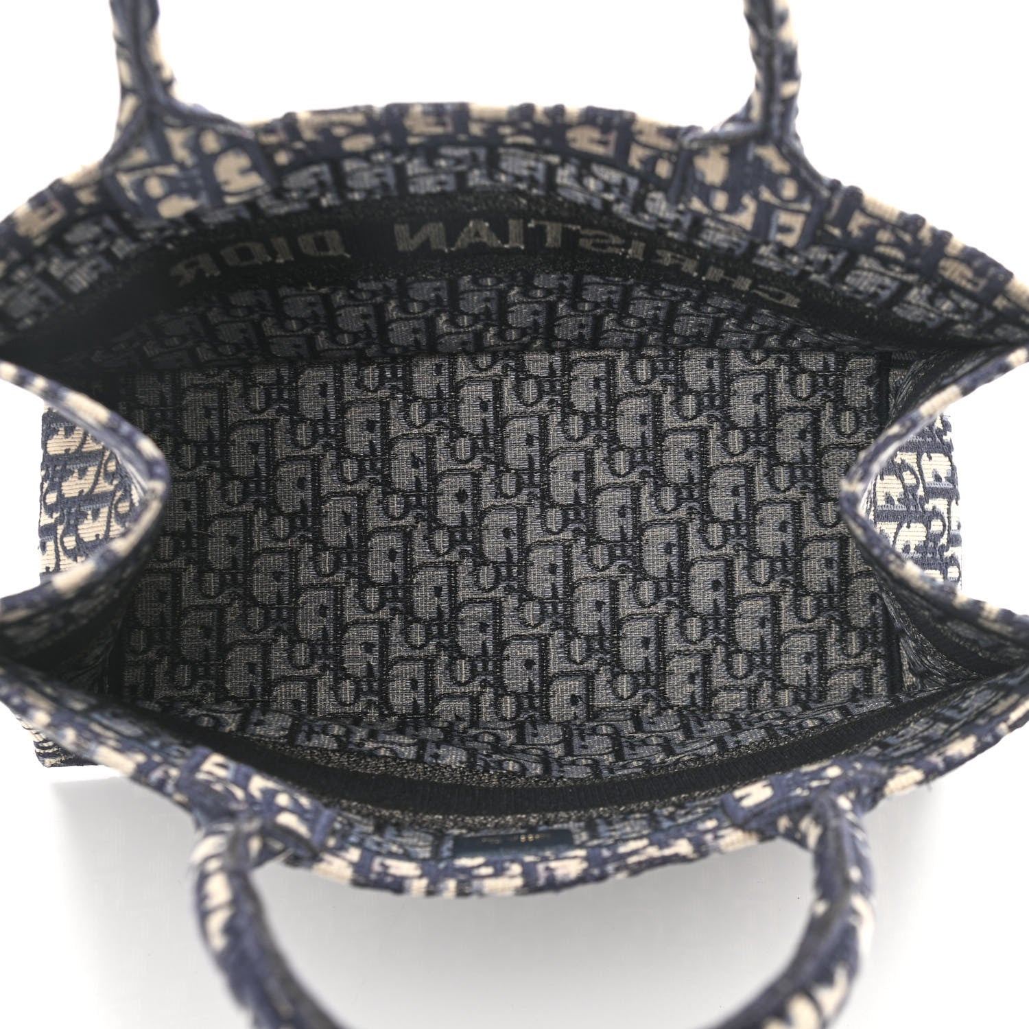 Christian Dior Oblique Medium Book Tote Blue Multicolor 5 of 12