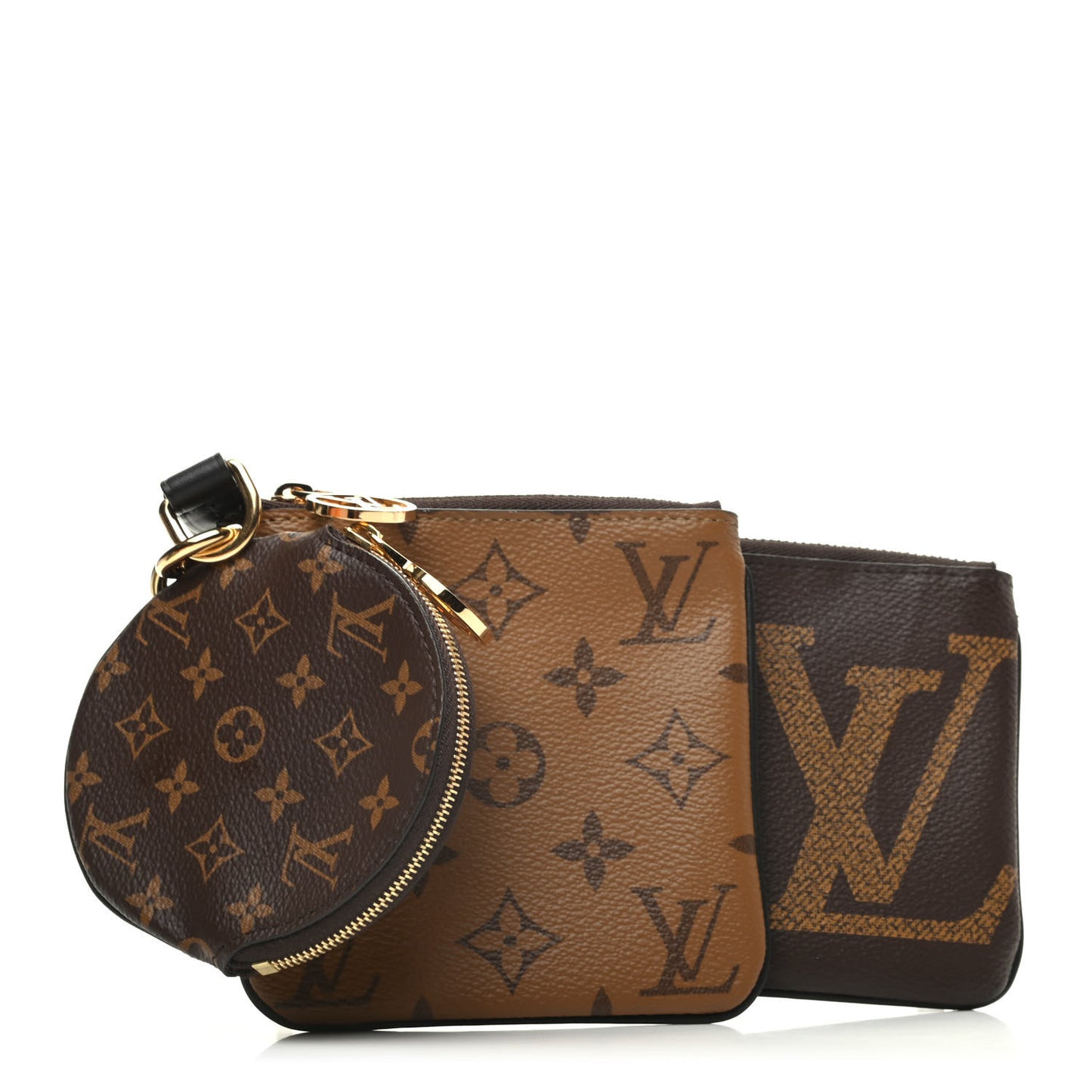 Reverse Monogram Giant Trio Pouch