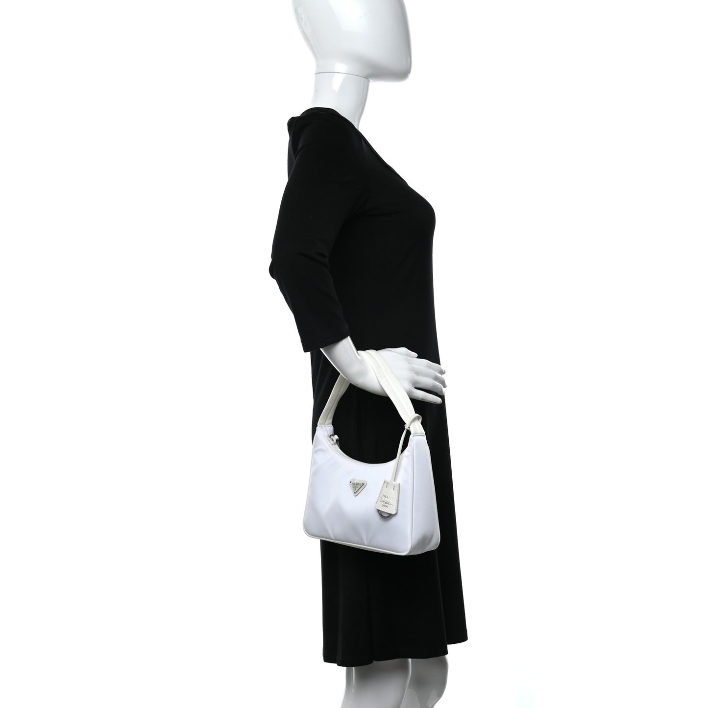 Tessuto Nylon Mini Re-Edition 2000 Bag White