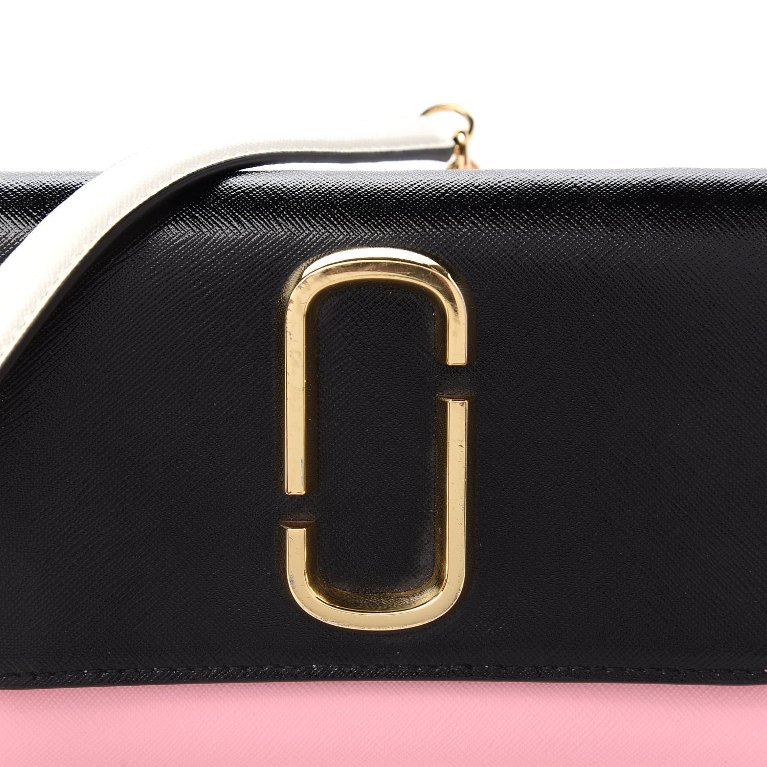Marc Jacobs Saffino Snapshot Wallet on Chain Black Baby Pink 10 of 11