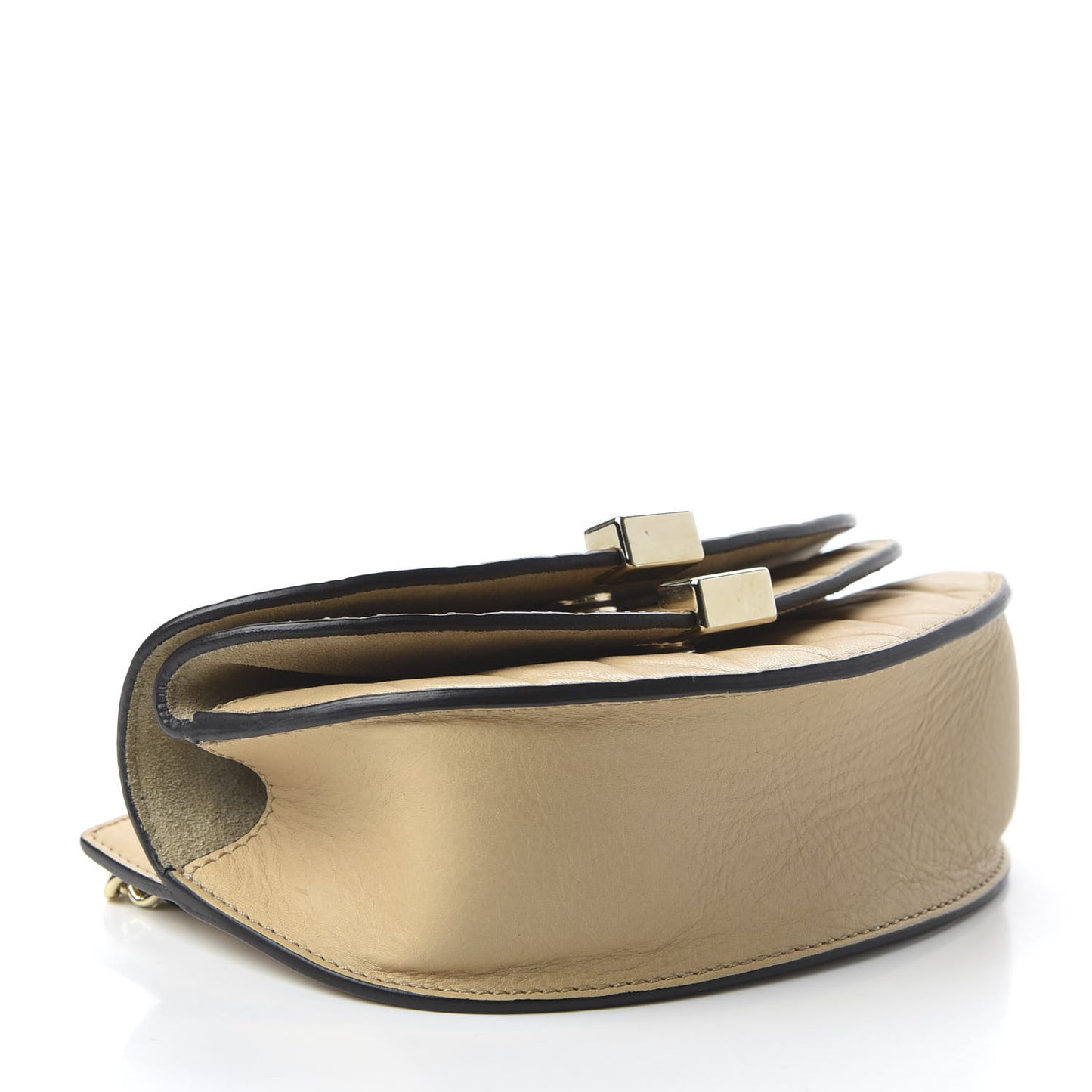 Calfskin Embossed Nano Georgia Crossbody Bag Sand