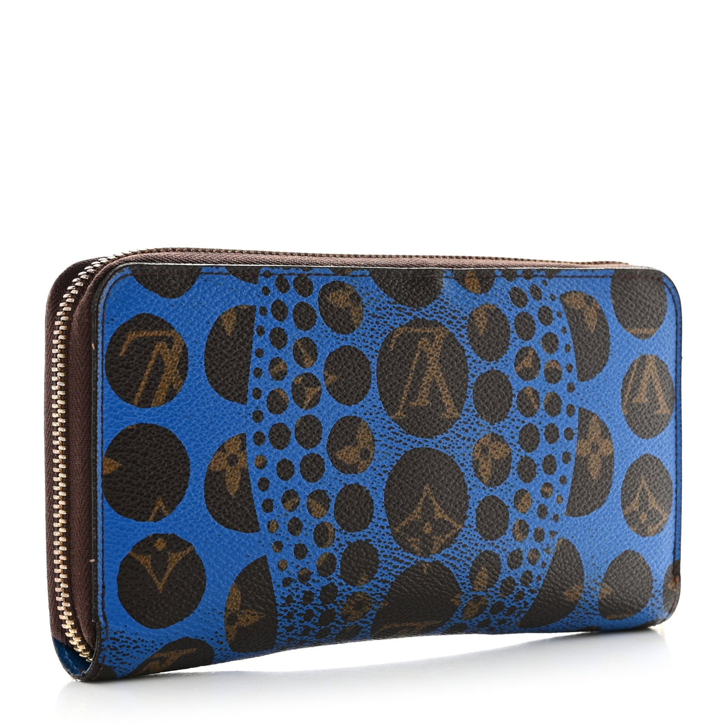 Monogram Kusama Pumpkin Dots Zippy Wallet Blue