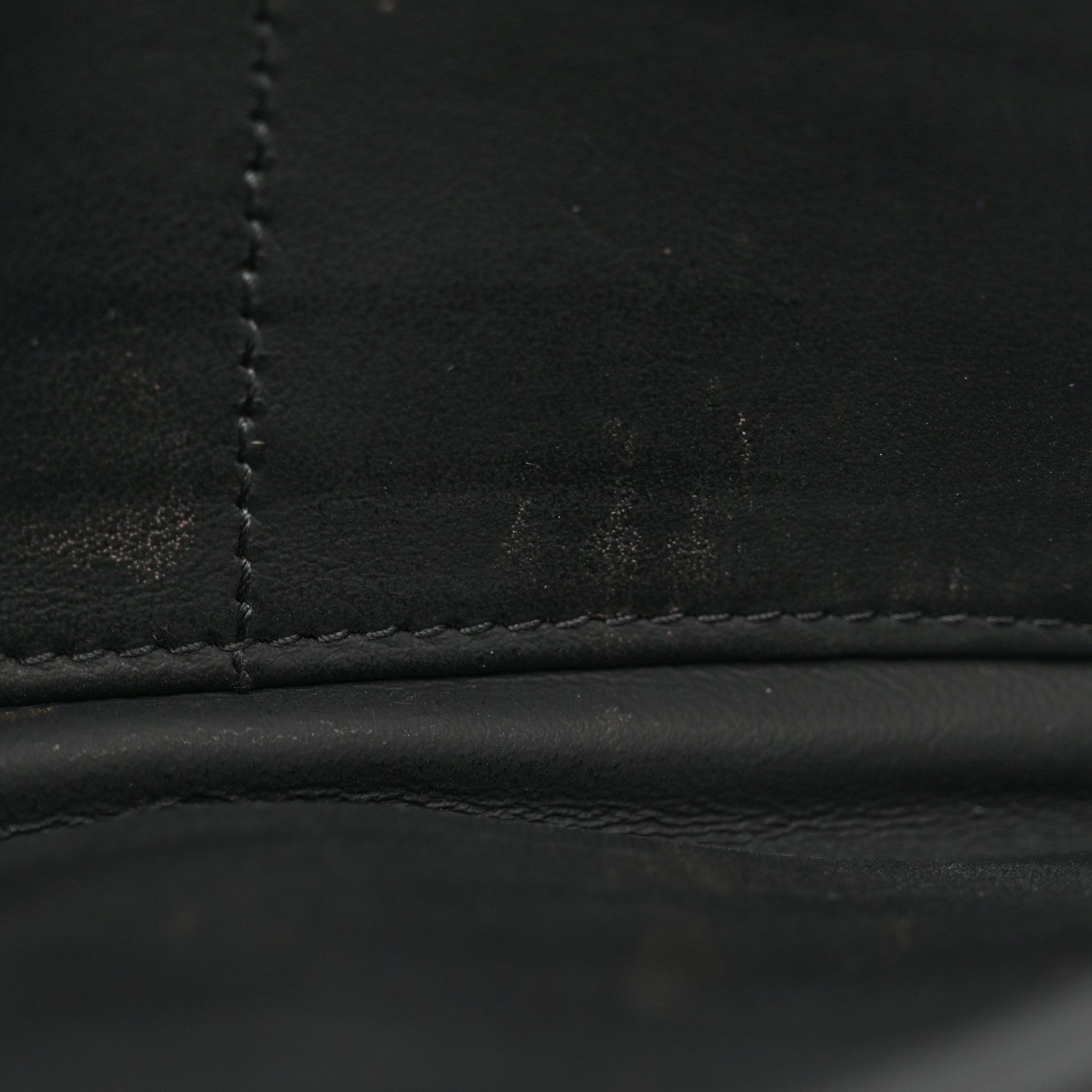 Christian Dior Ultra Matte Calfskin Saddle Chain Wallet Pouch Black 12 of 14