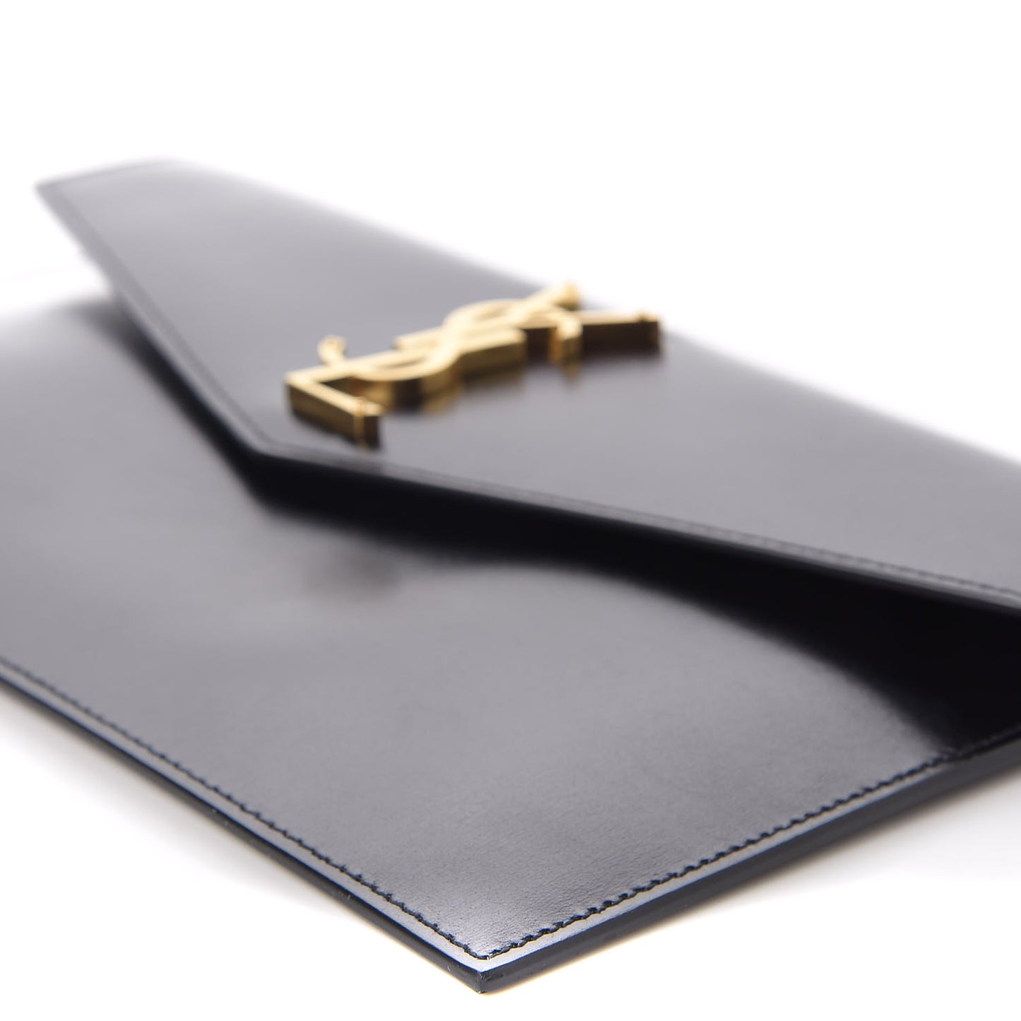 Smooth Shiny Calfskin Monogram Uptown Pouch Black