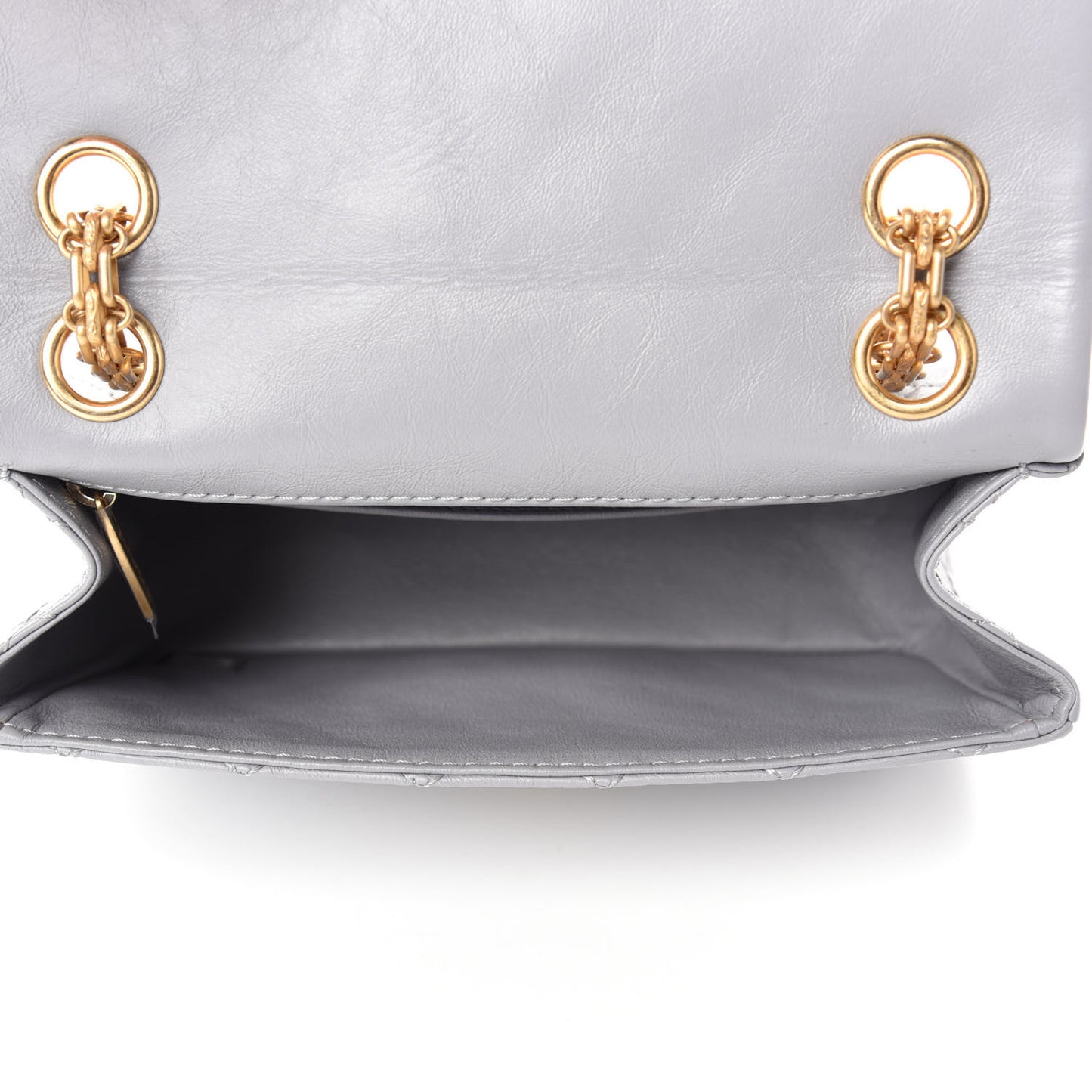 Aged Calfskin Quilted 2.55 Reissue Mini Flap Grey