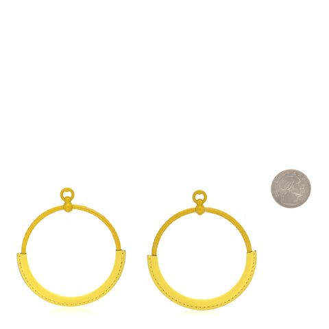 Aluminum Sunset Swift Loop Earrings Lime