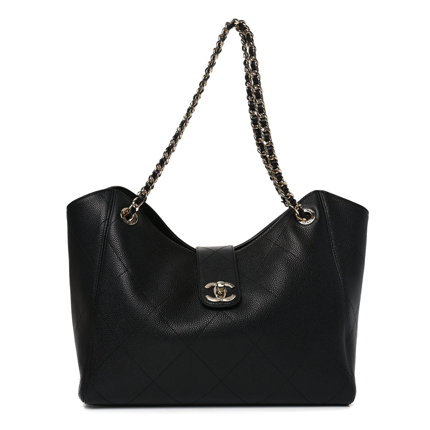 Chanel Grained Calfskin Large Shopping Bag Black 1836163