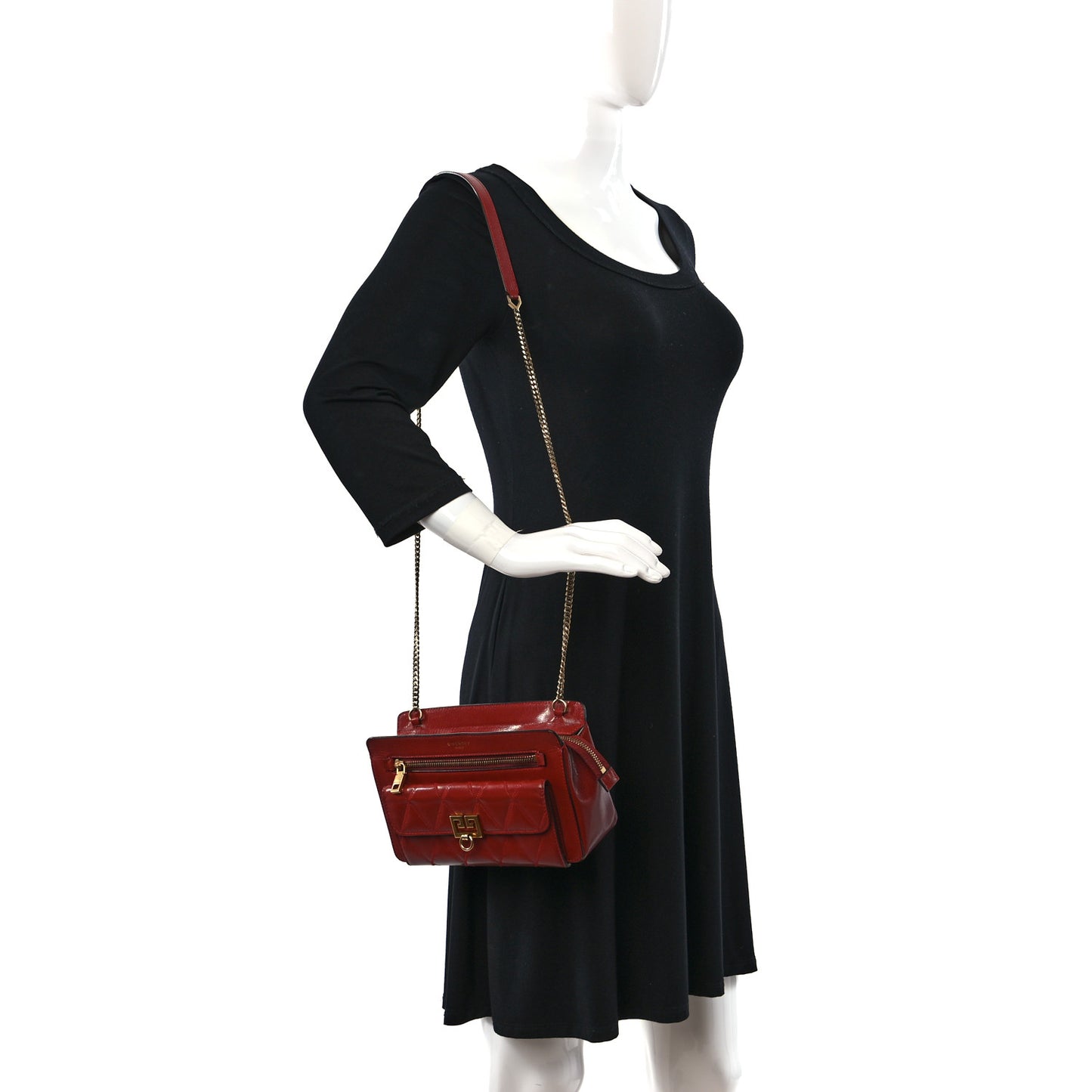 Goatskin Diamond Quilted Pocket Crossbody Terracotta