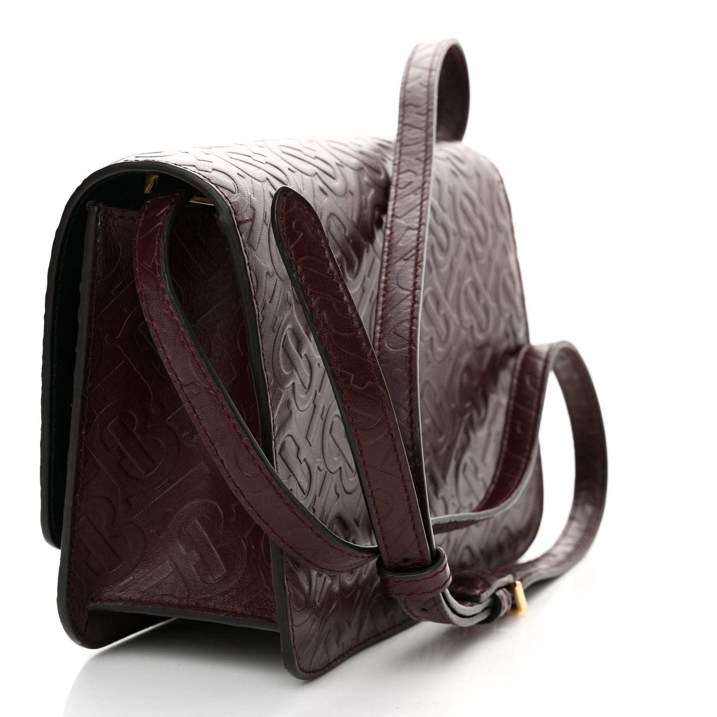Calfskin Monogram Embossed TB Bag Oxblood