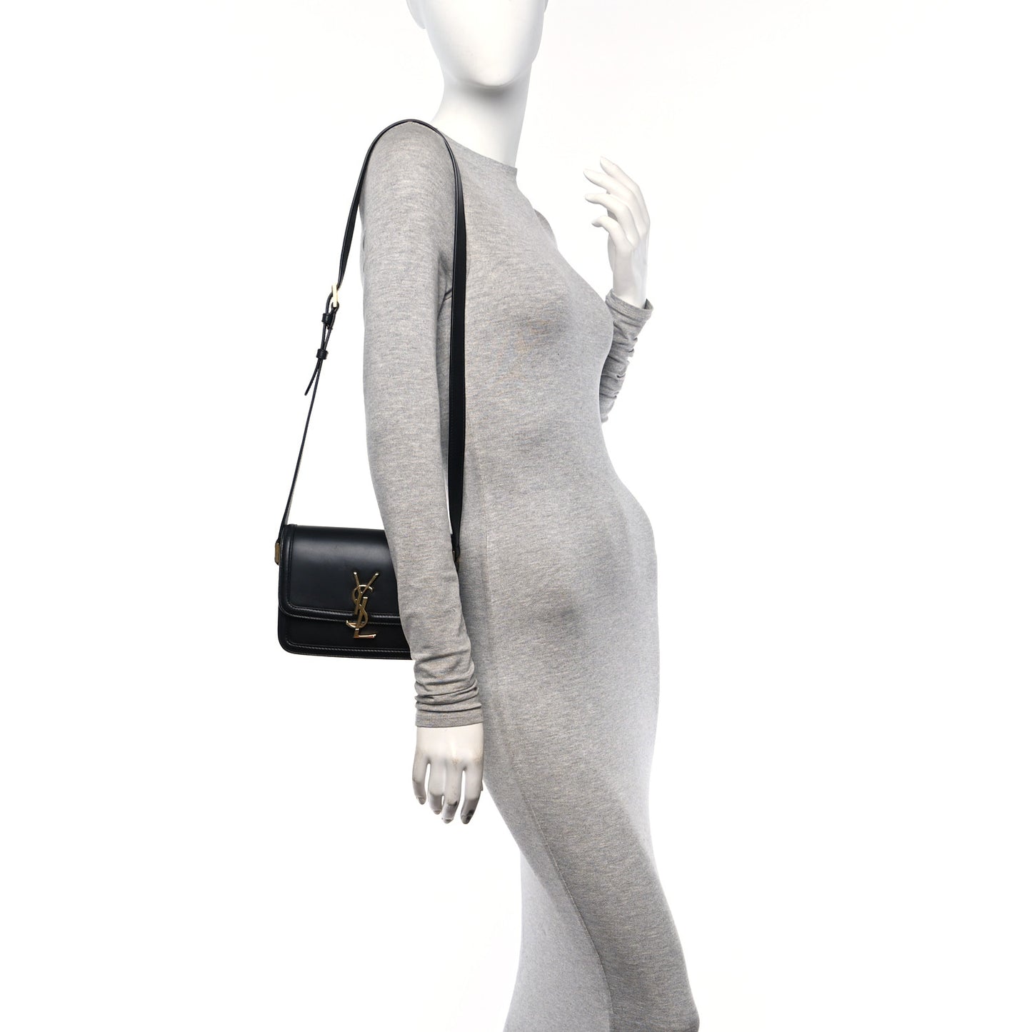 Smooth Calfskin Small Solferino Satchel Black