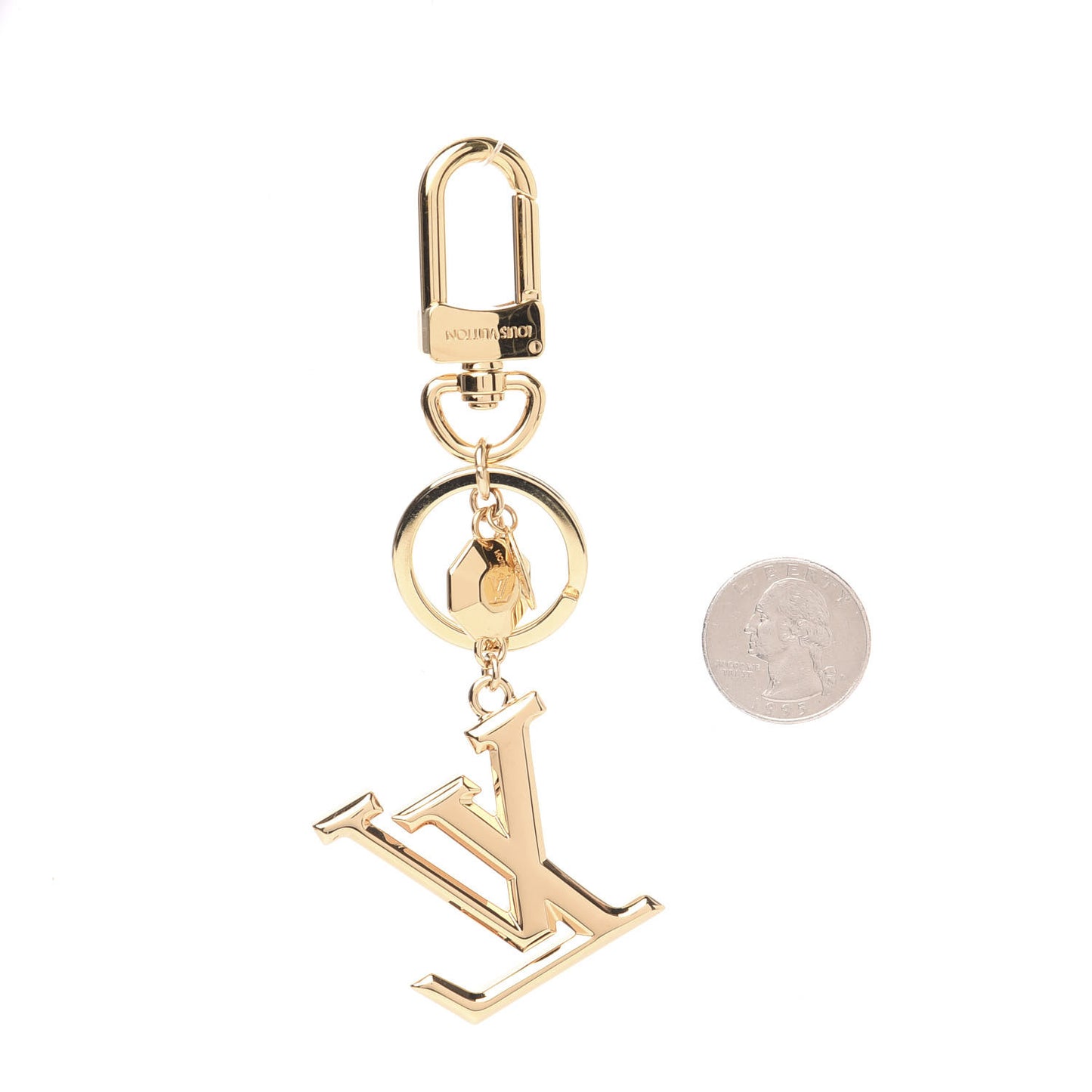 LV Facettes Bag Charm Key Holder Gold