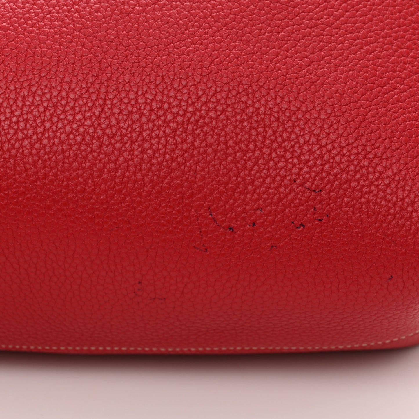Taurillon Blush Calfskin Reversible Tote Ocean Red