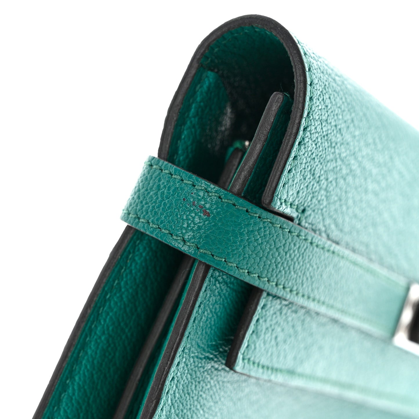 Chevre Mysore Kelly Longue Wallet Bleu Paon