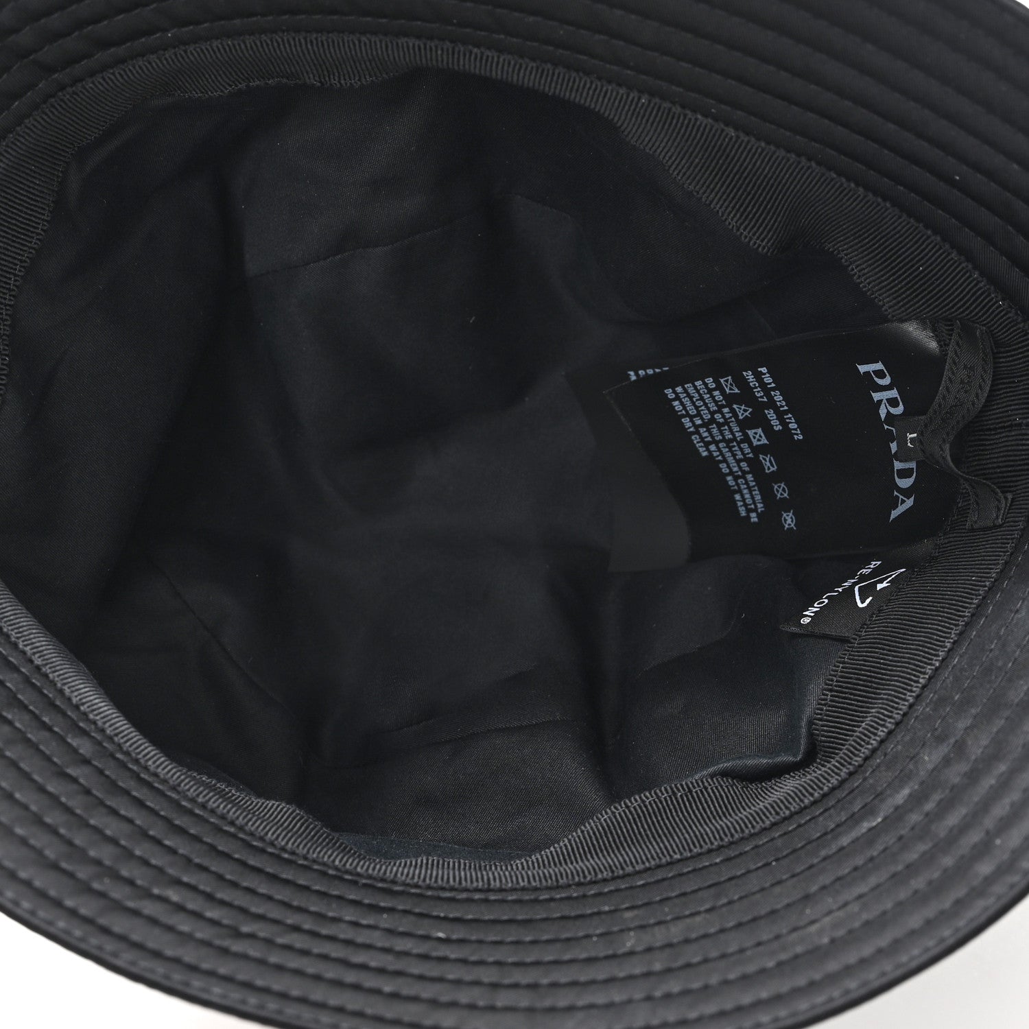 Prada Crystal Tessuto Bucket Hat L Black Acciaio 7 of 8