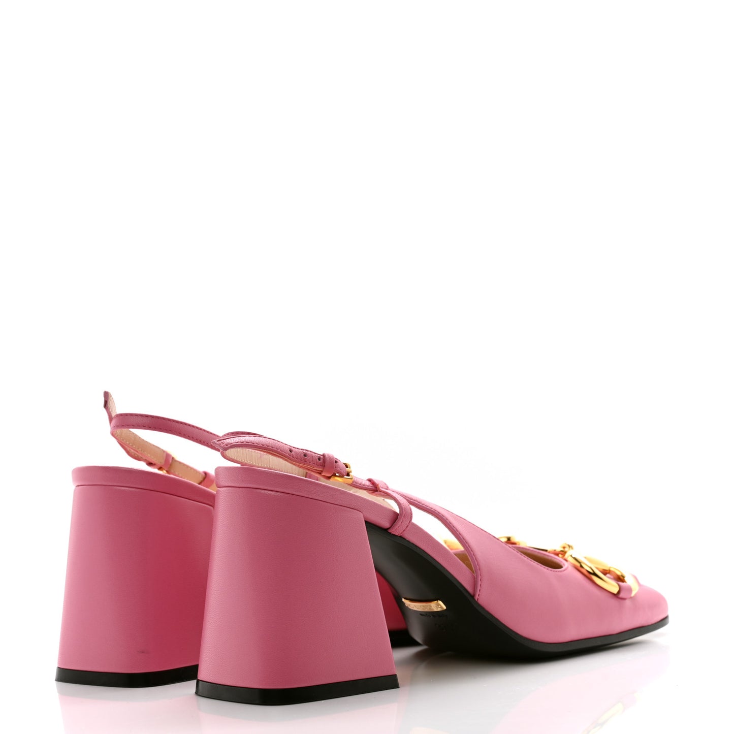Malaga Kid Horsebit 75mm Slingback Pumps 37.5 Pink