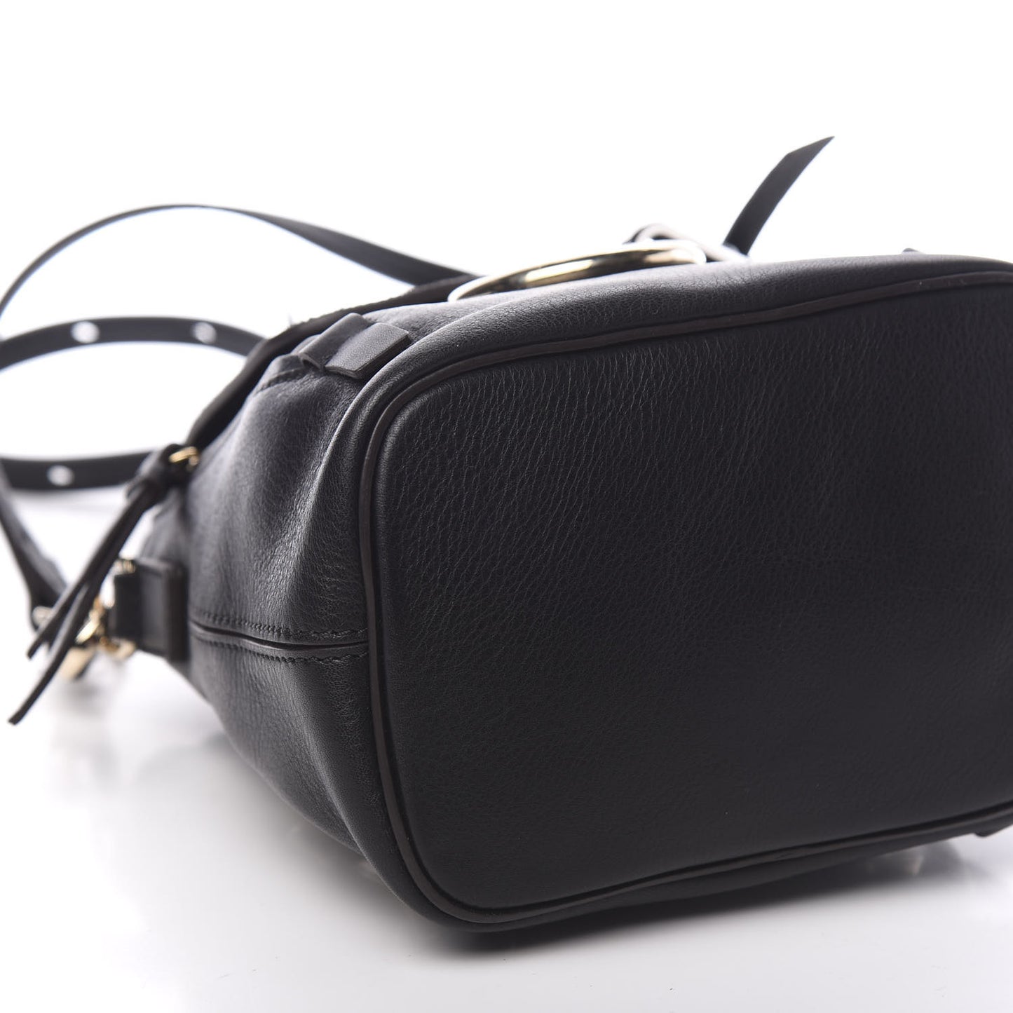 Suede Calfskin Mini Faye Backpack Black