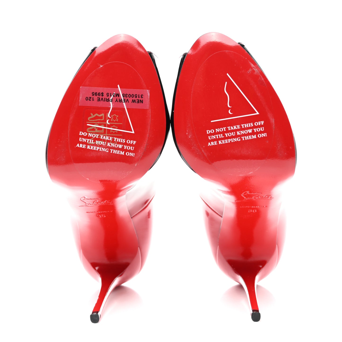 Patent Degrade New Very Prive 120 Pumps 36 Black Red