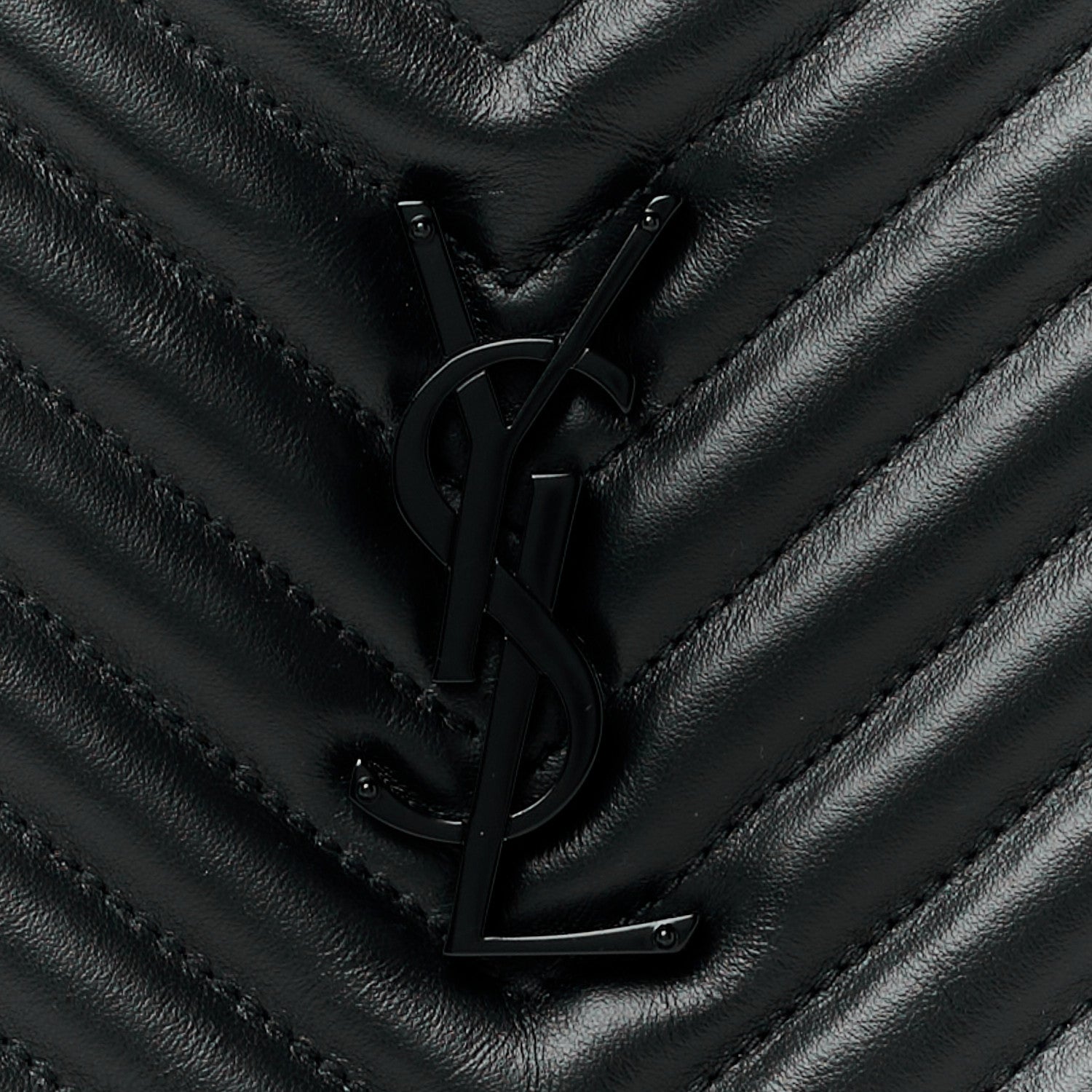 Saint Laurent Calfskin Matelasse Monogram Lou Camera Bag Black 9 of 11