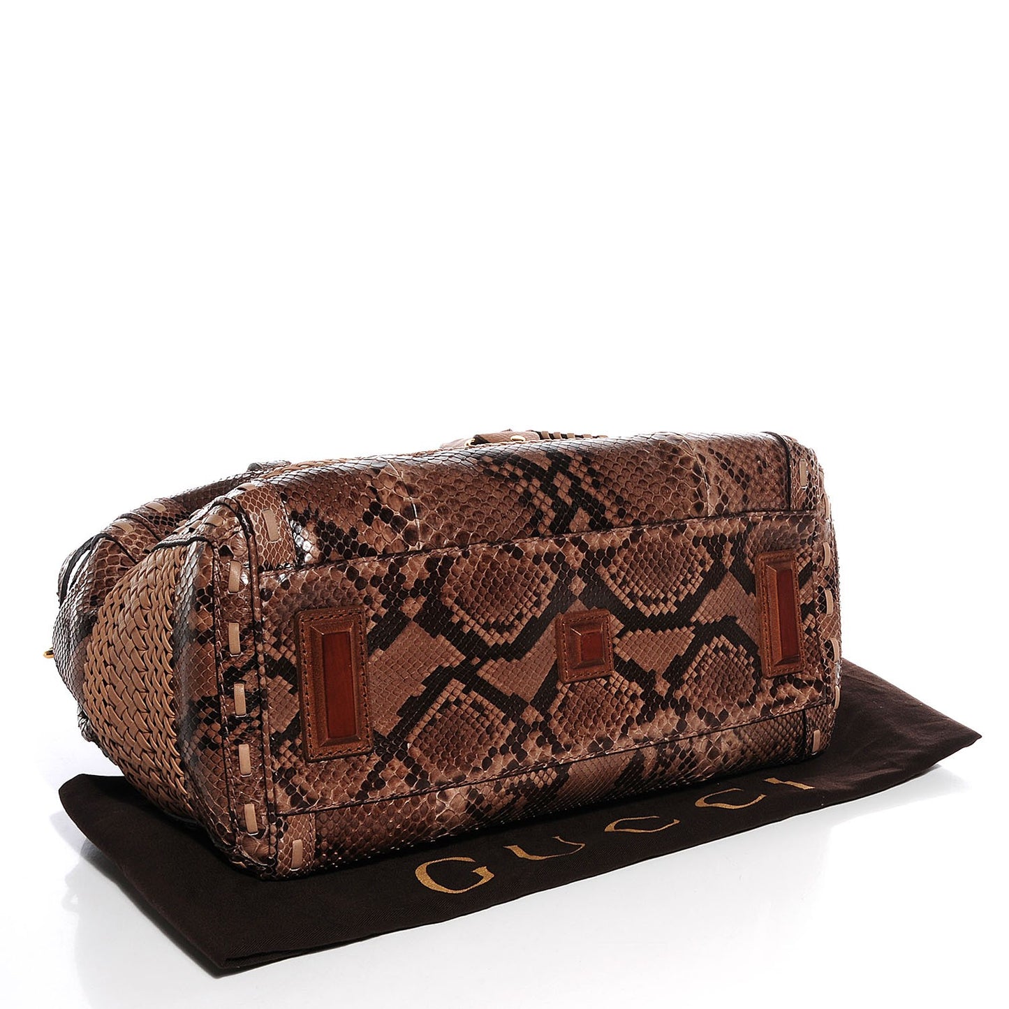 Python Leather Handmade Large Top Handle Bag