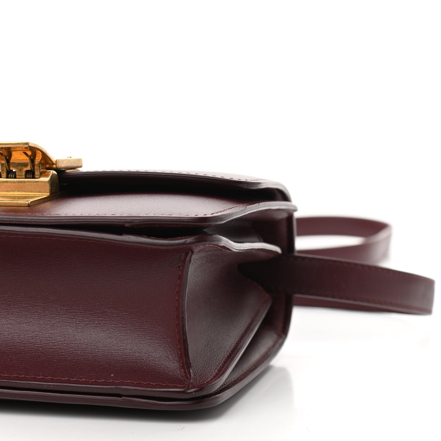 Box Calfskin Small Classic Box Flap Bag Burgundy