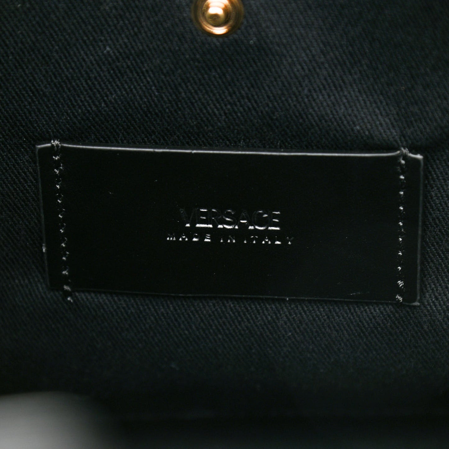 Coated Canvas Calfskin La Greca Signature Tote Bag Black Khaki