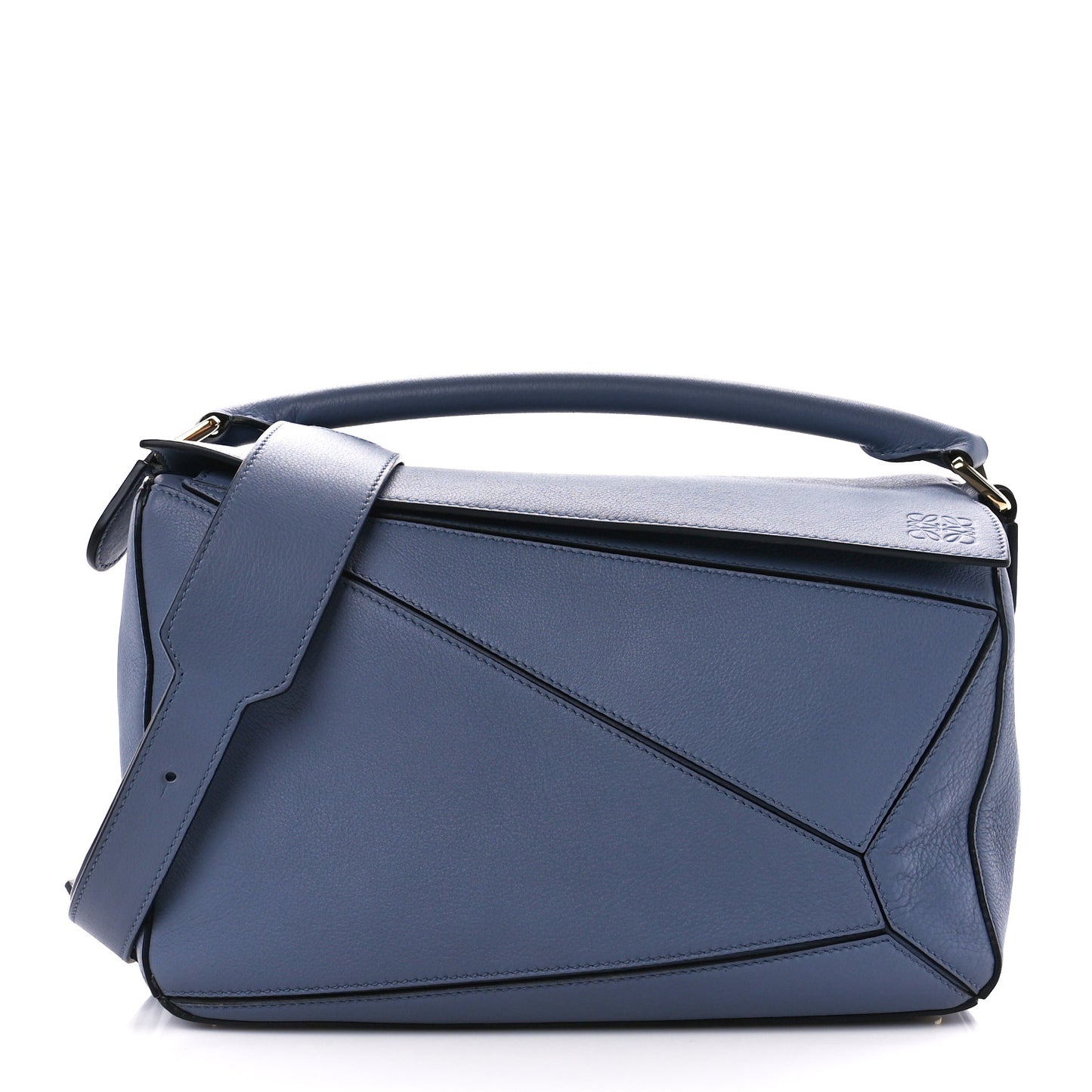 Calfskin Medium Puzzle Bag Blue
