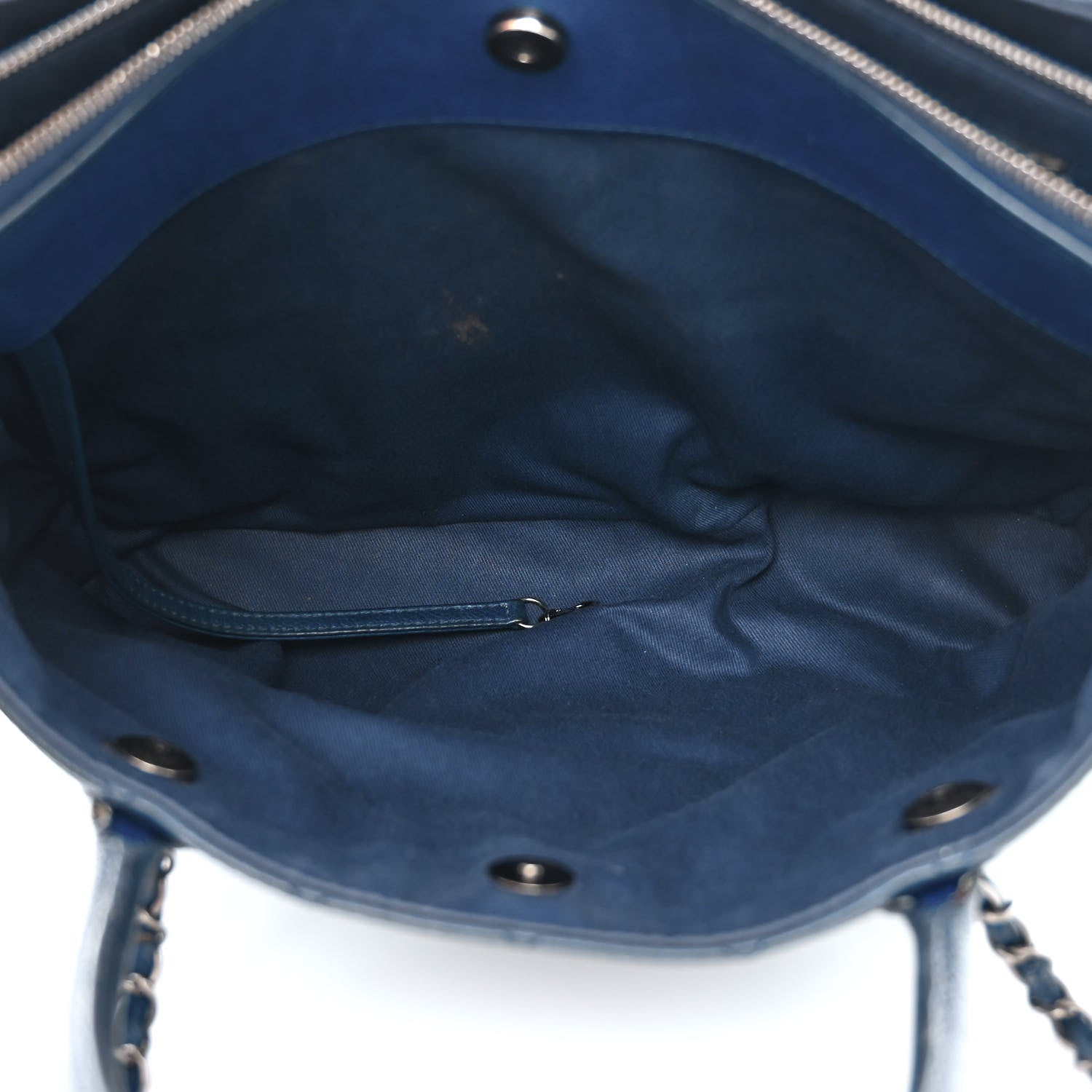Chanel Grained Vegetal Calfskin Urban Shopping Tote Blue 7 of 19