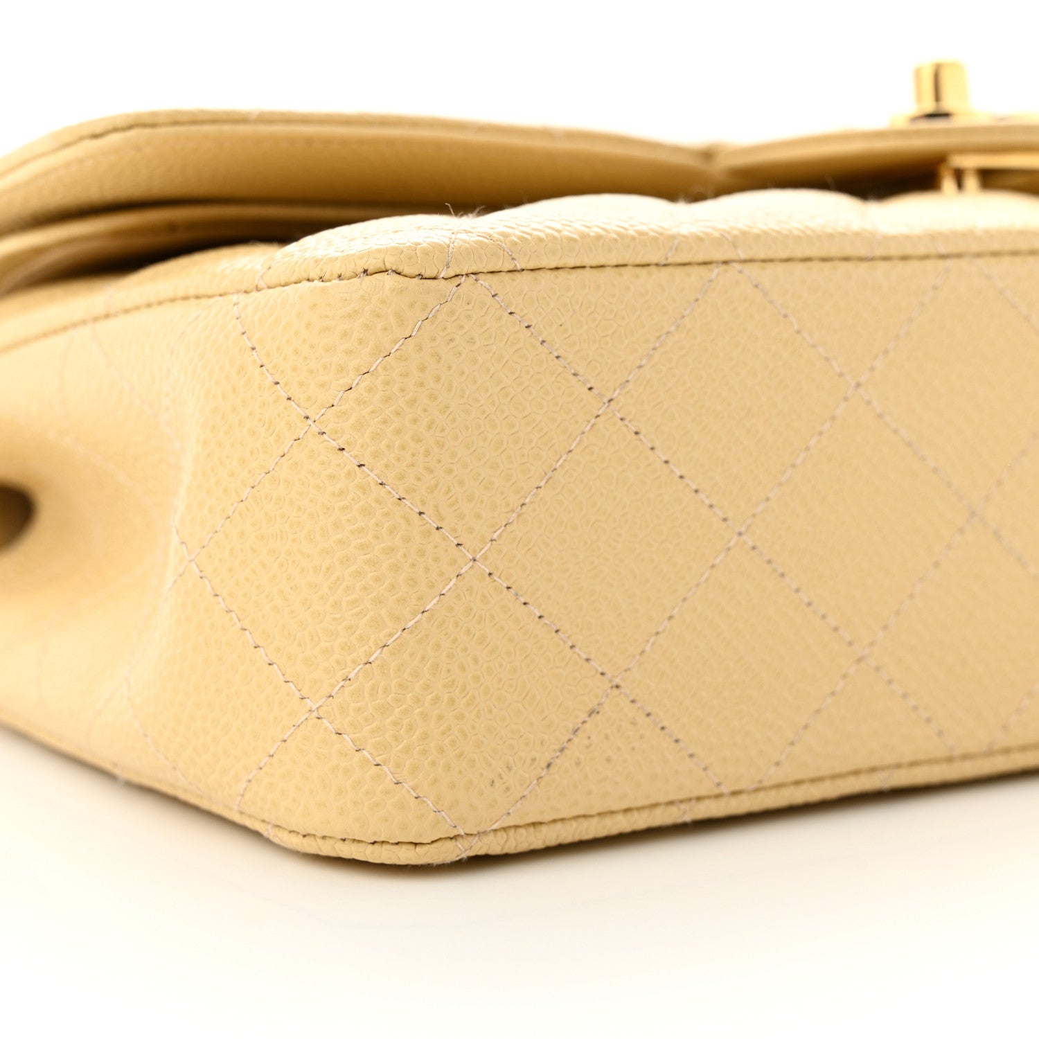 Chanel Caviar Quilted Medium Double Flap Beige 9 of 11