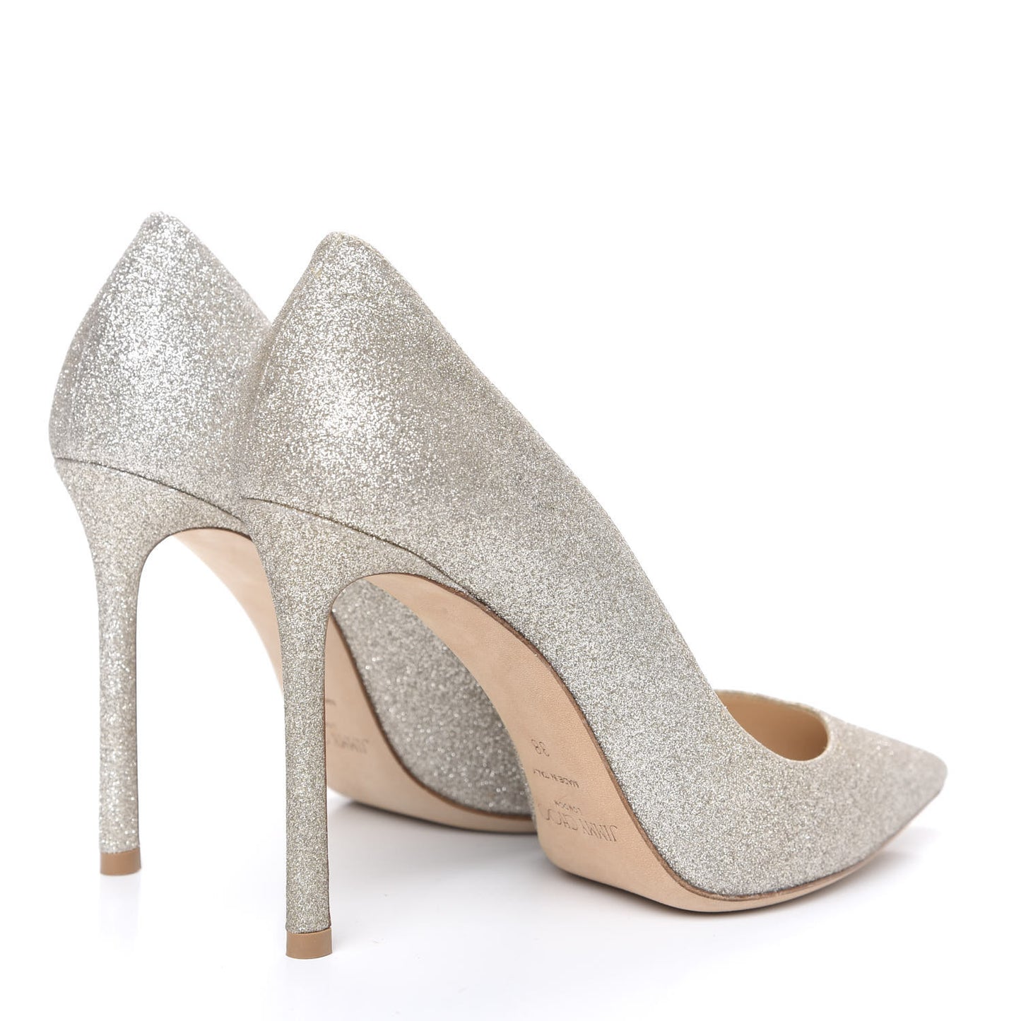 Dusty Glitter Romy 100 Pumps 38 Platinum Ice