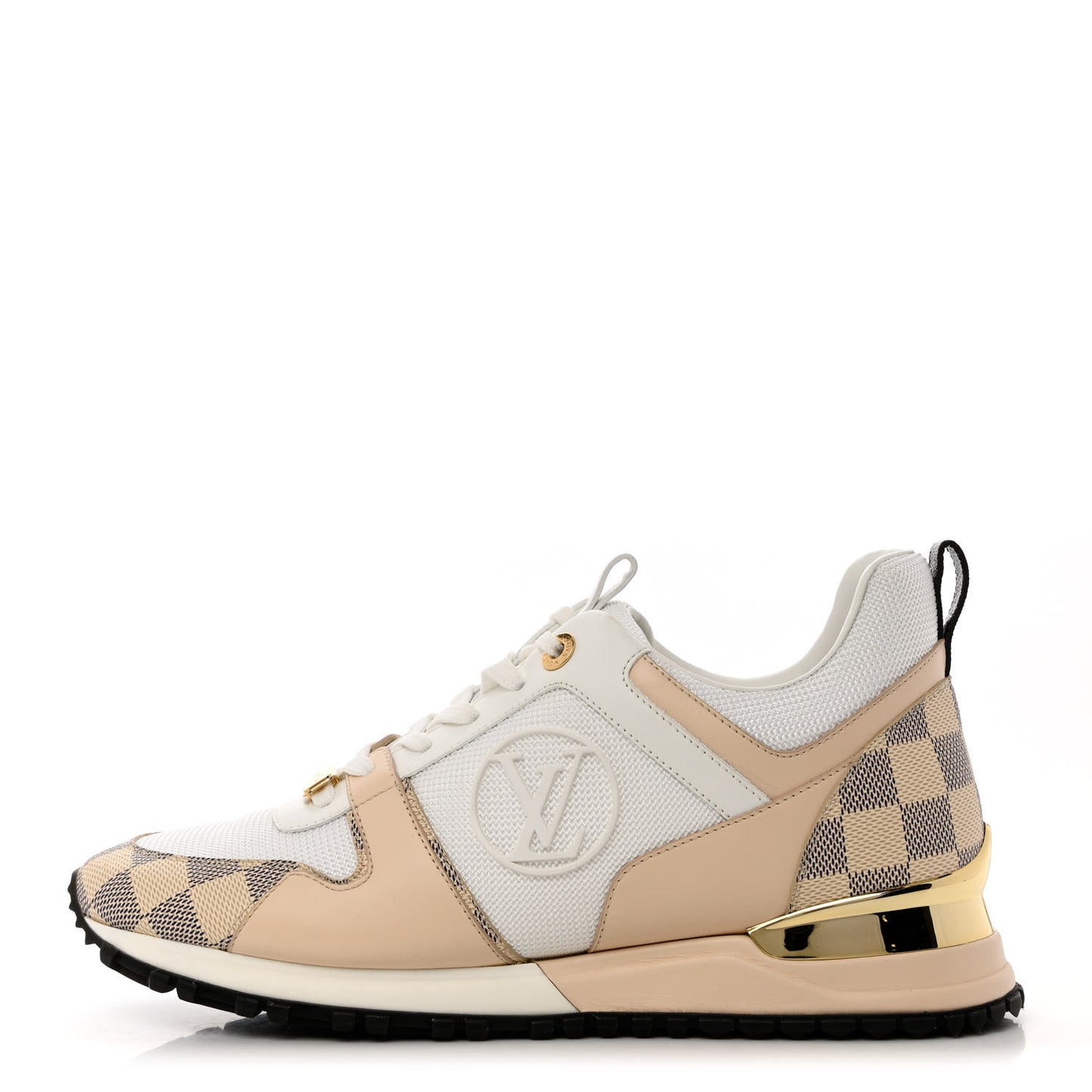 Calfskin Damier Azur Run Away Sneakers 39.5 White