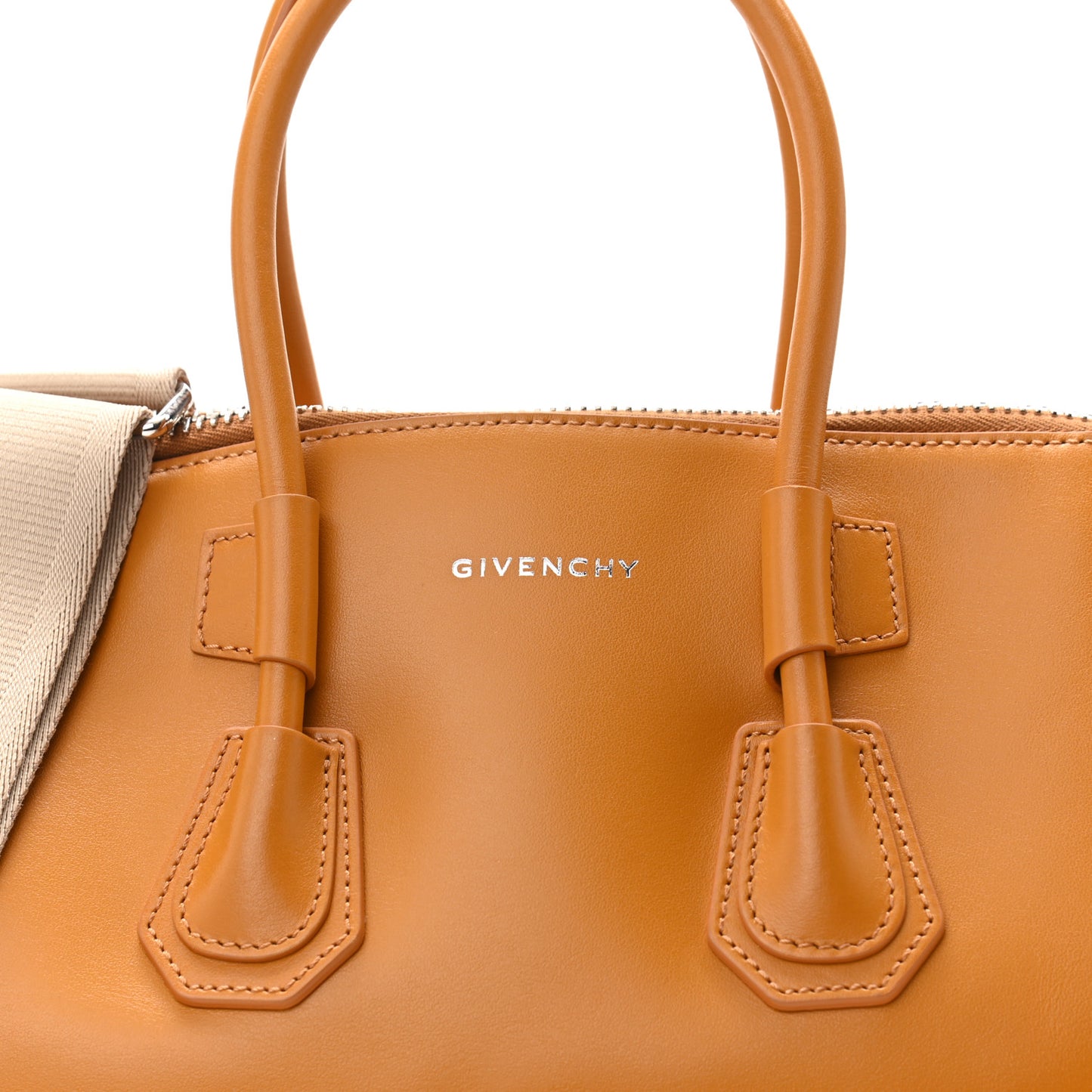 Box Calfskin Small Antigona Sport Top Handle Bag Pumpkin