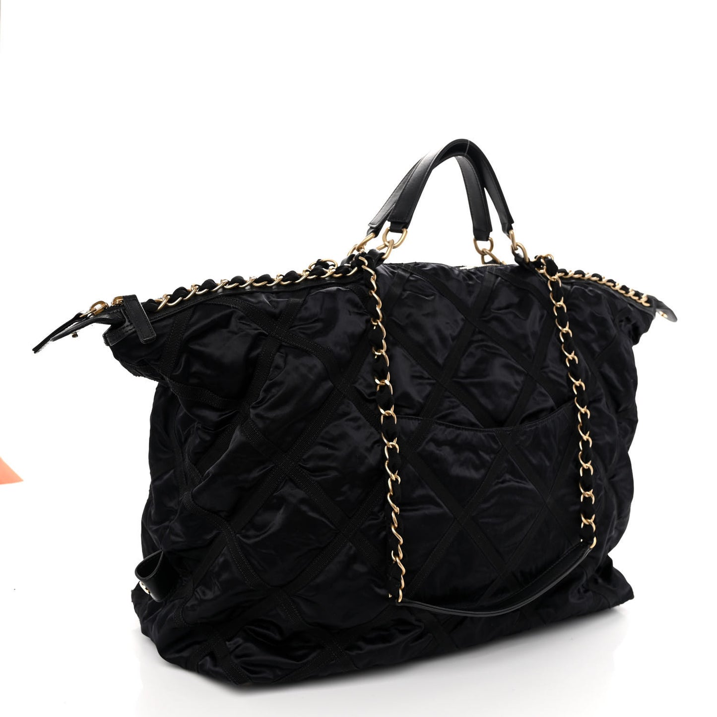 Nylon Grosgrain Quilted Maxi Lifestyle Bowling Black