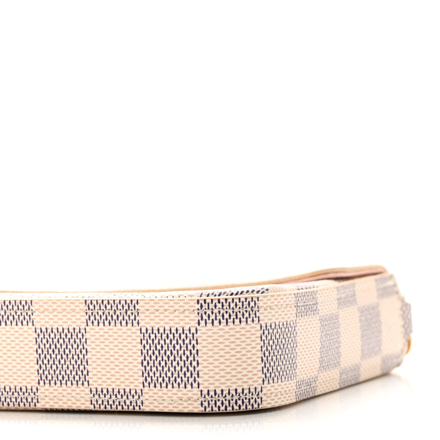 Damier Azur Pochette Felicie Chain Wallet Rose Ballerine