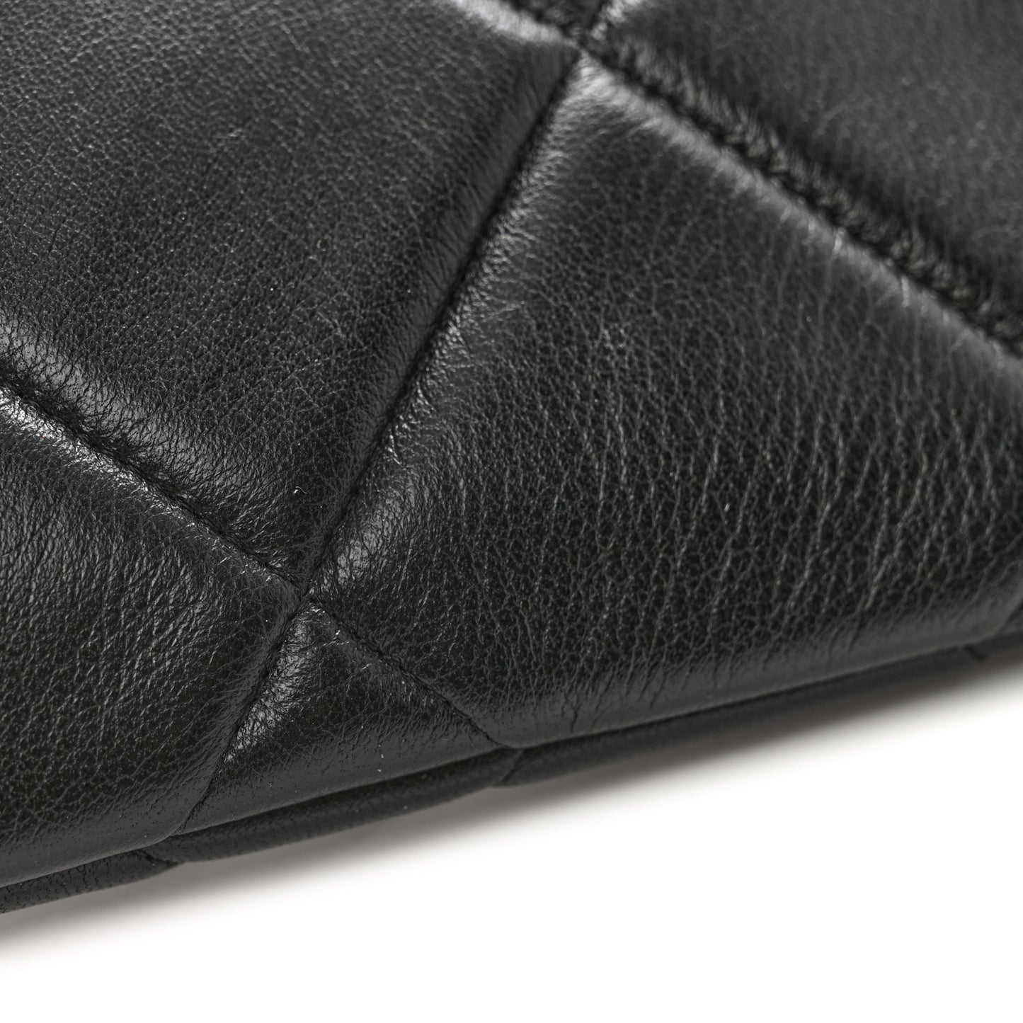 Lambskin Quilted Large Chanel 19 Cosmetic Case Black