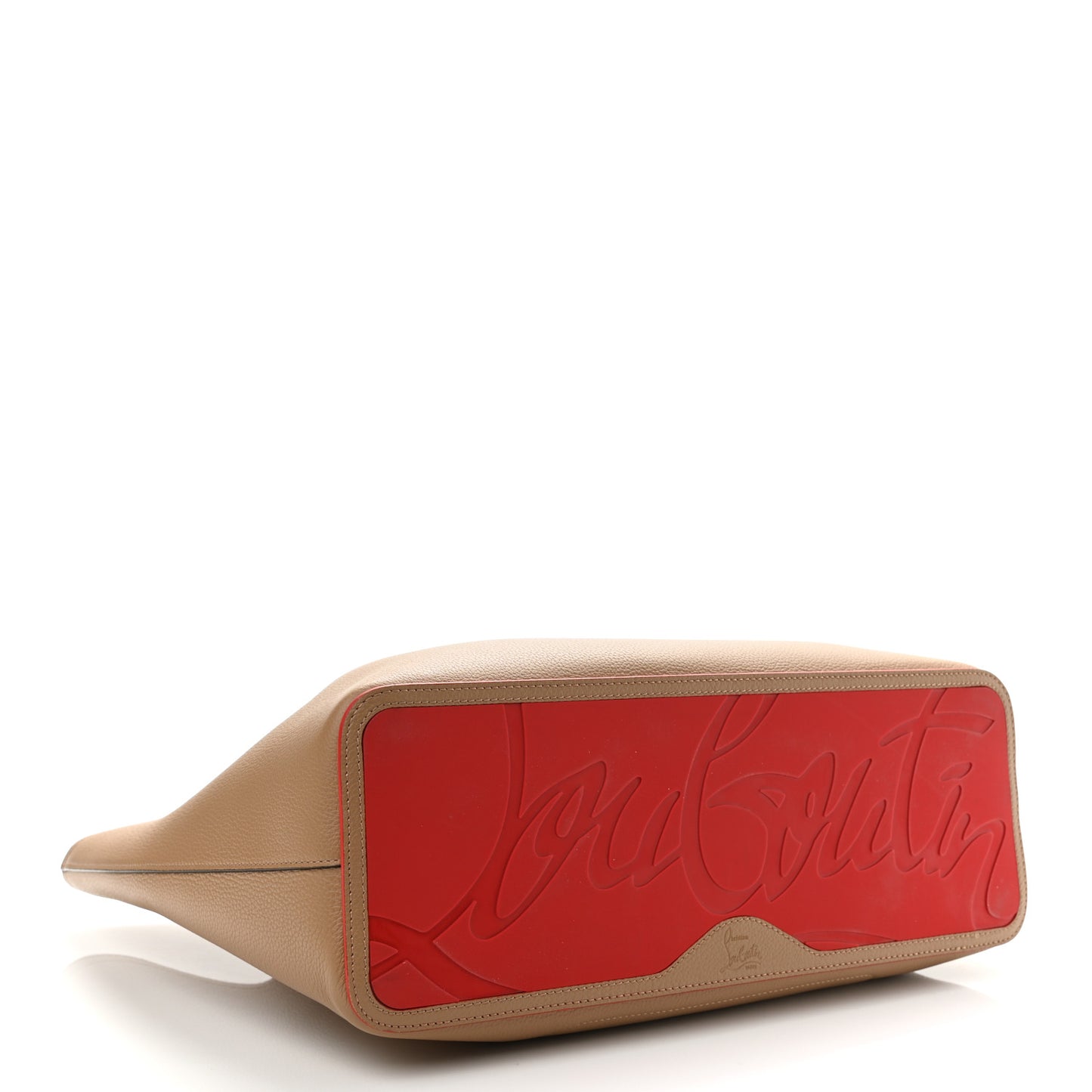 Calfskin Large Cabarock Spikes Tote Nude