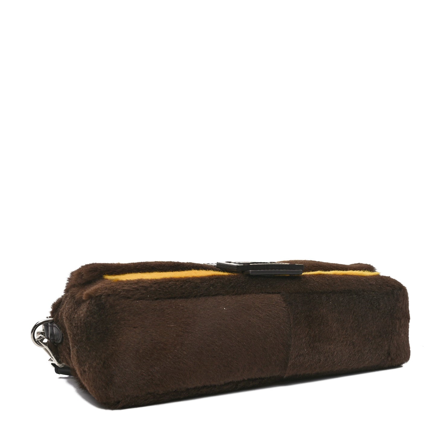 Fur Calfskin Karung Baguette Mimosa Dark Coffee