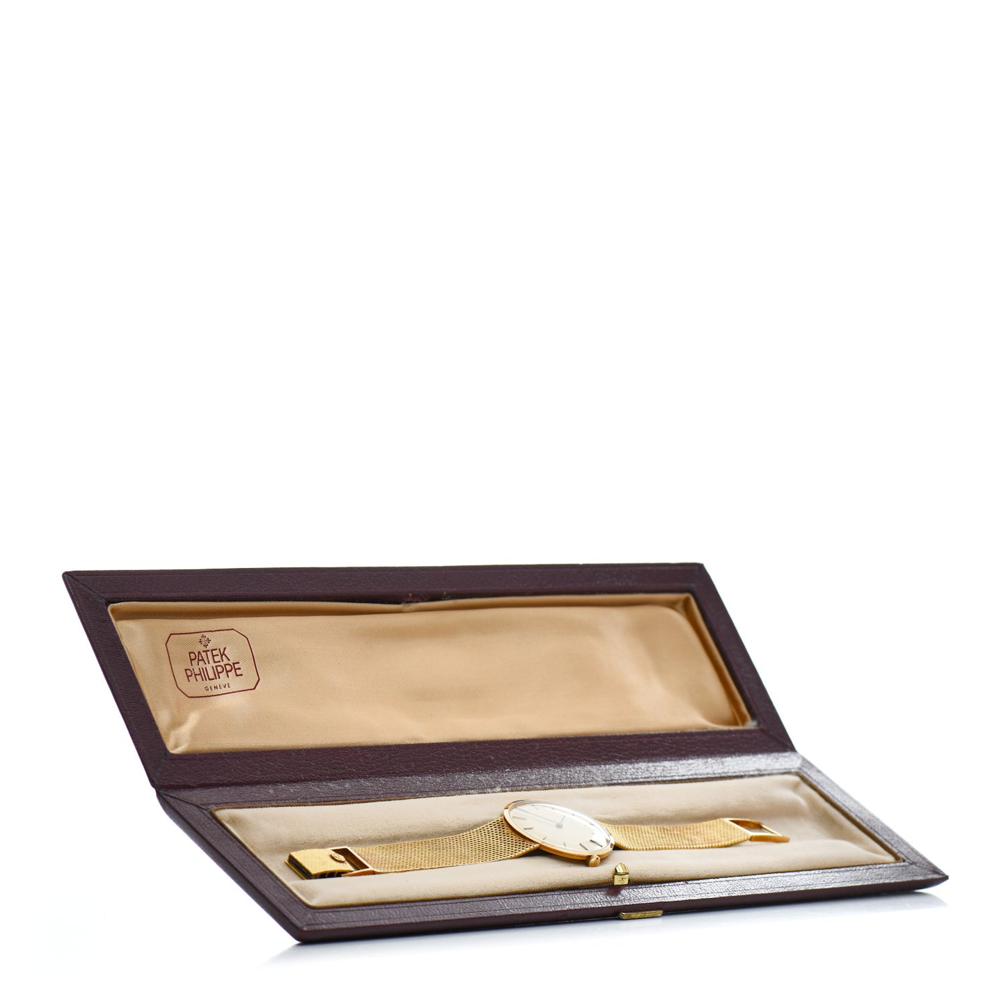 18K Yellow Gold 34mm Calatrava Manual Winding Watch Champagne 3484